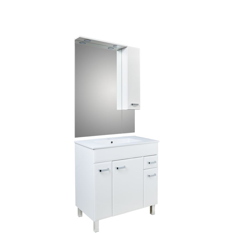 Zestaw szafka z umywalką i lustrem Storm 80 Sensea