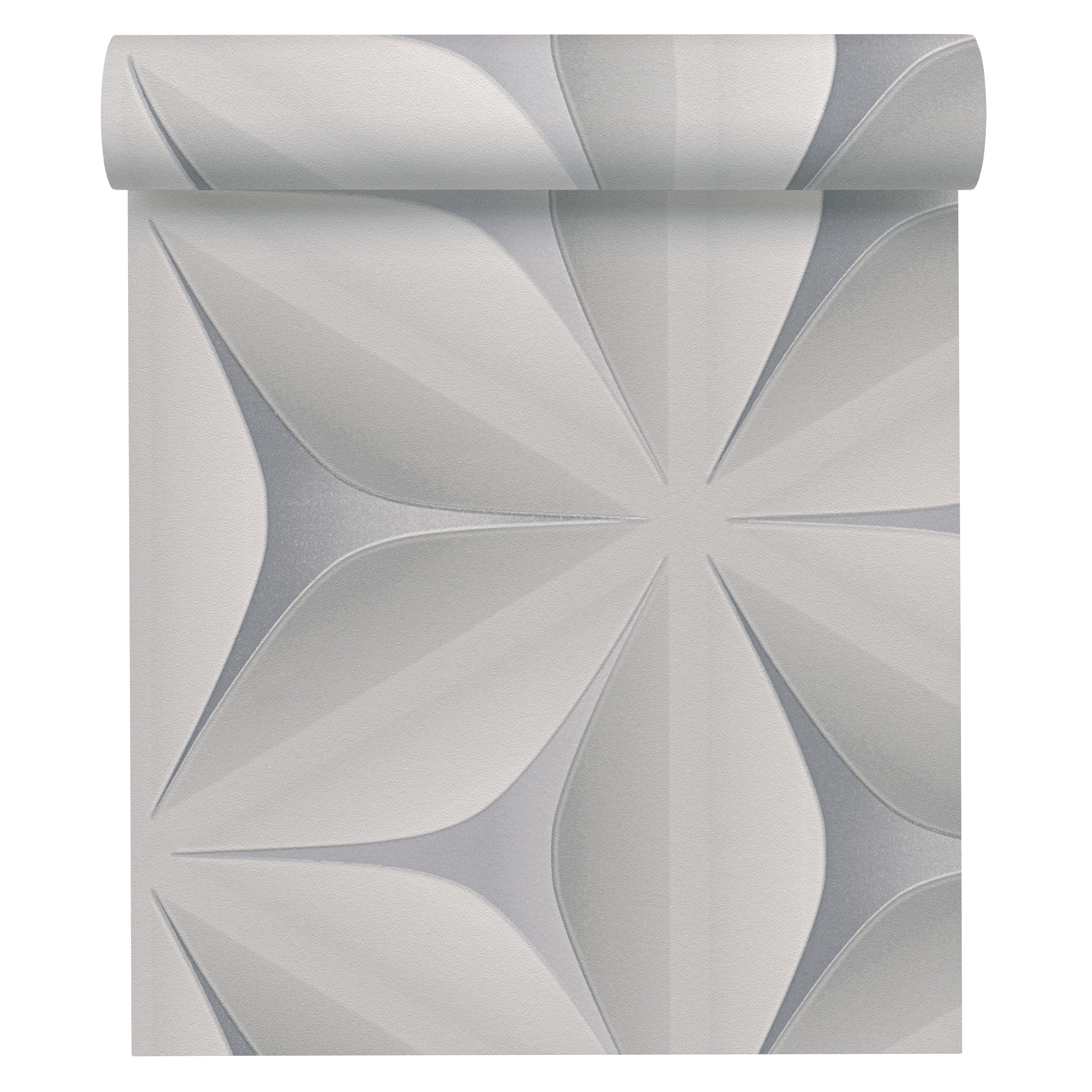 Tapeta 3D Geometric jasnoszara winylowa na flizelinie