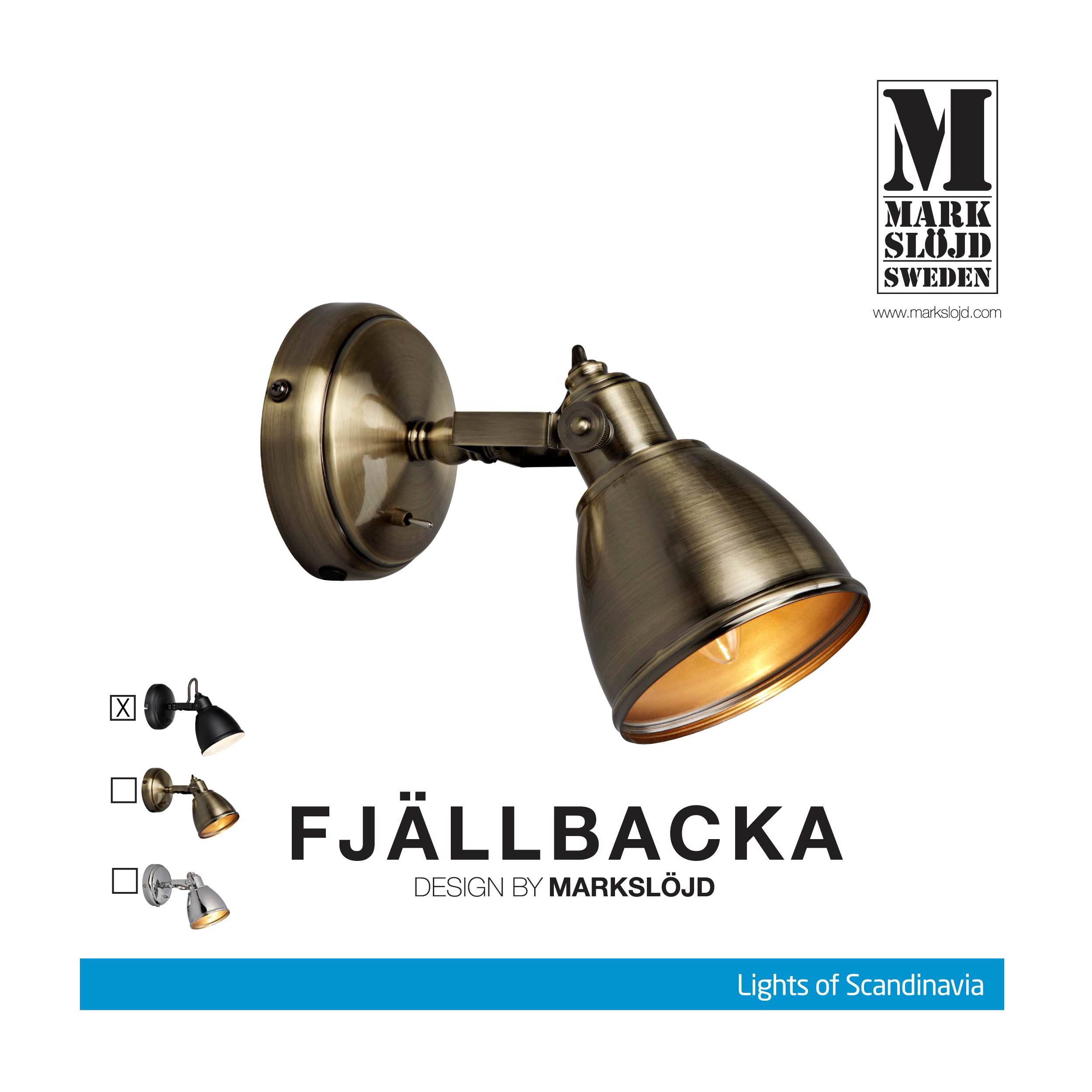 Kinkiet łazienkowy Fjallbacka czarny 1 x G9 Markslojd - 2