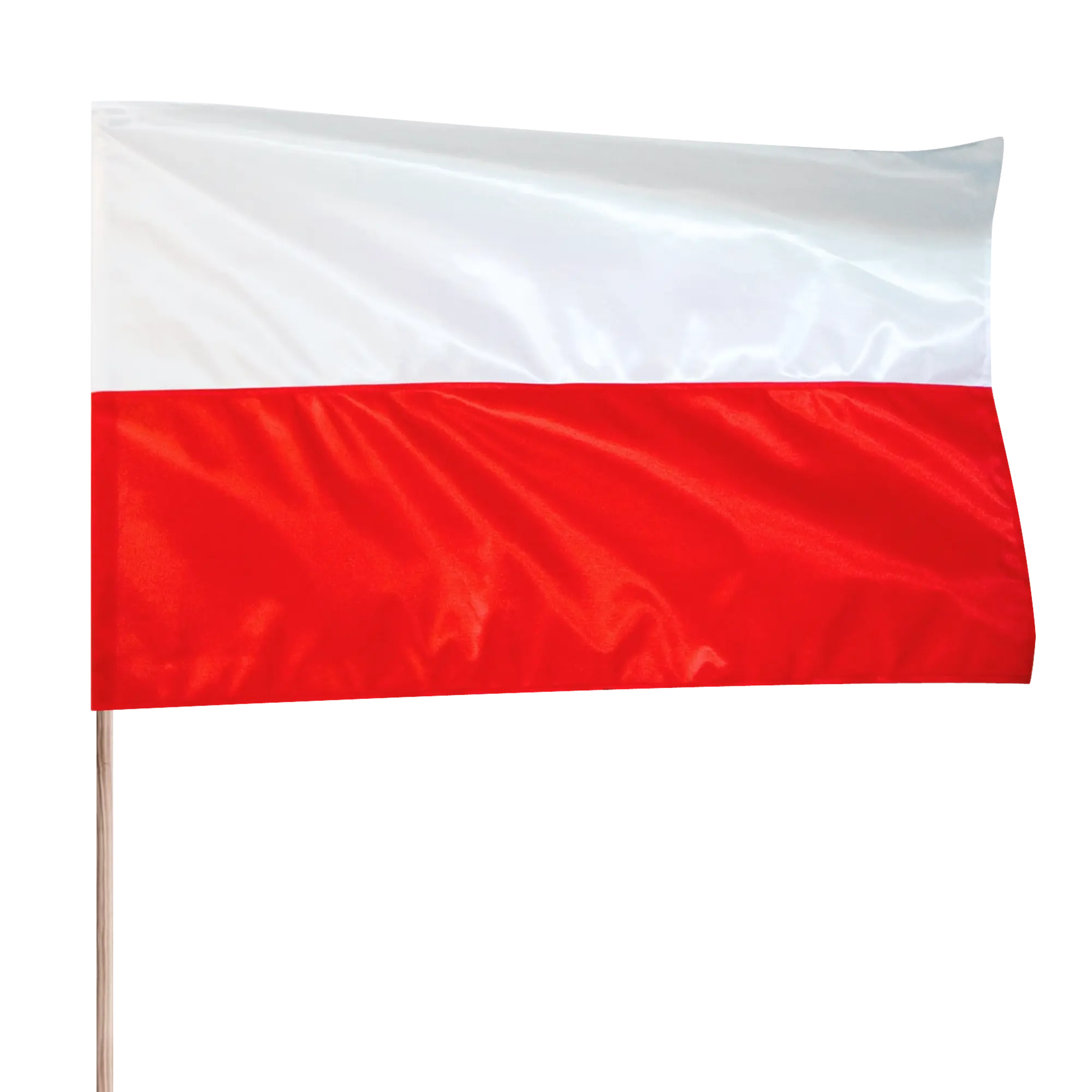 Flaga narodowa Polska 70x112 cm z drzewcem 120 cm