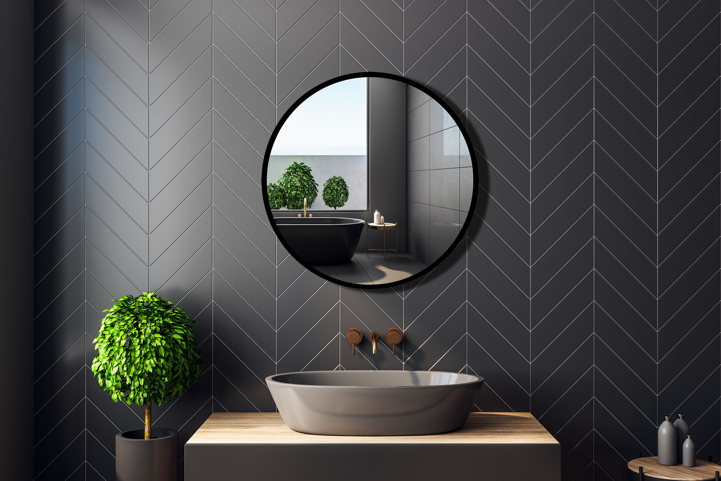 Lustro łazienkowe bez oświetlenia RUND 60 60 x 60 VENTI - 9