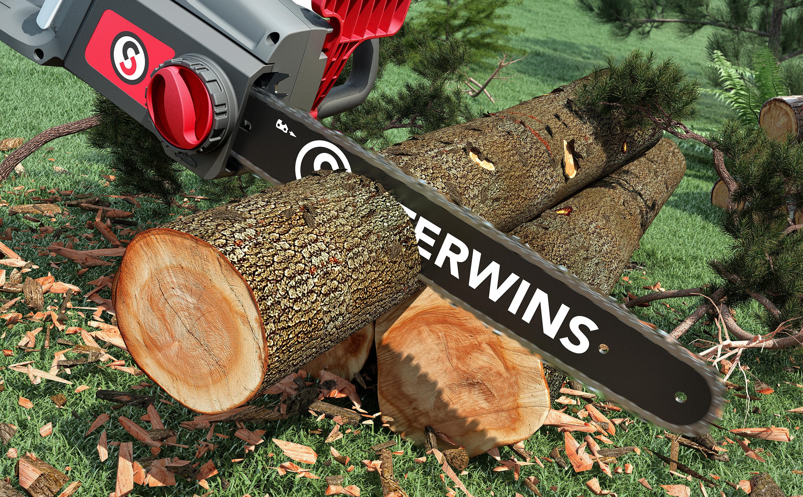 Elettrosega STERWINS ECS 2-45.3, 2400 W barra da 45 cm - 3