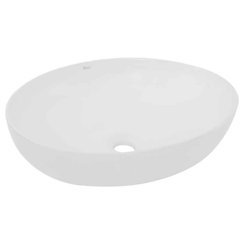 Umywalka ceramiczna nablatowa Carola Slim 51.5 x 39 Rea