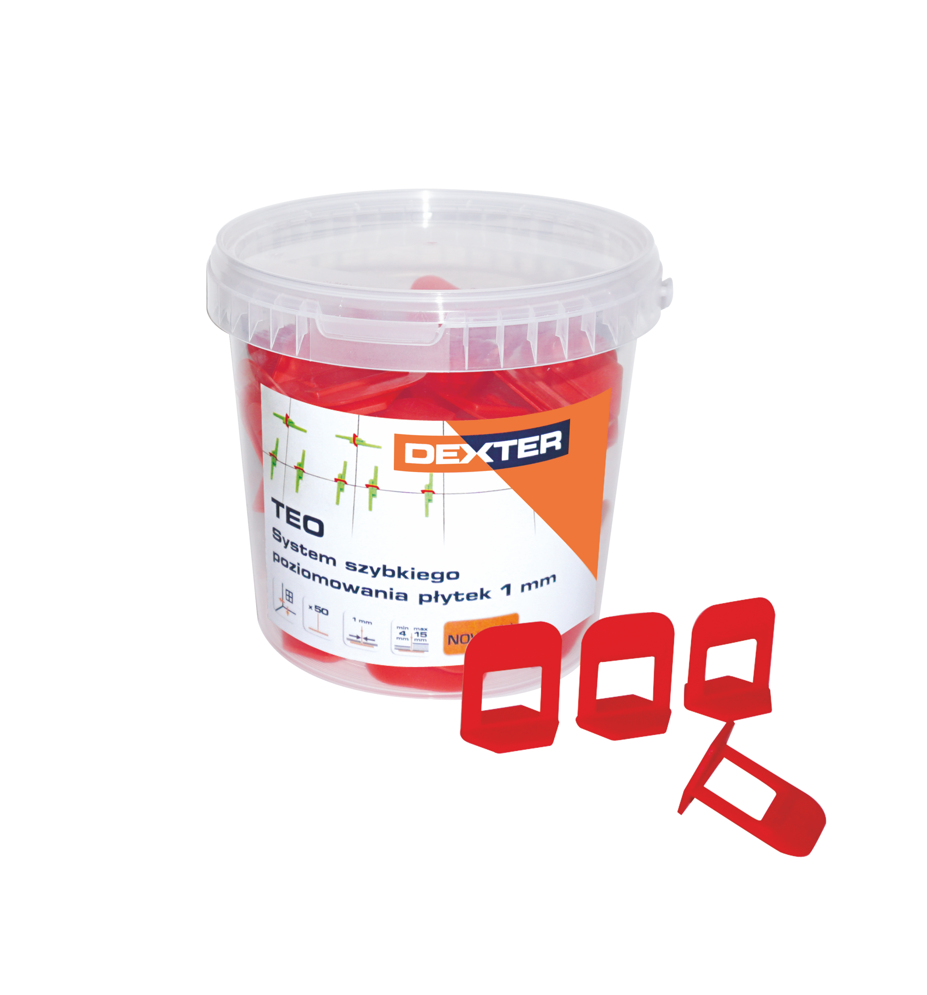 System poziomujący 50 SZT 1 MM TEOKLIN - 2