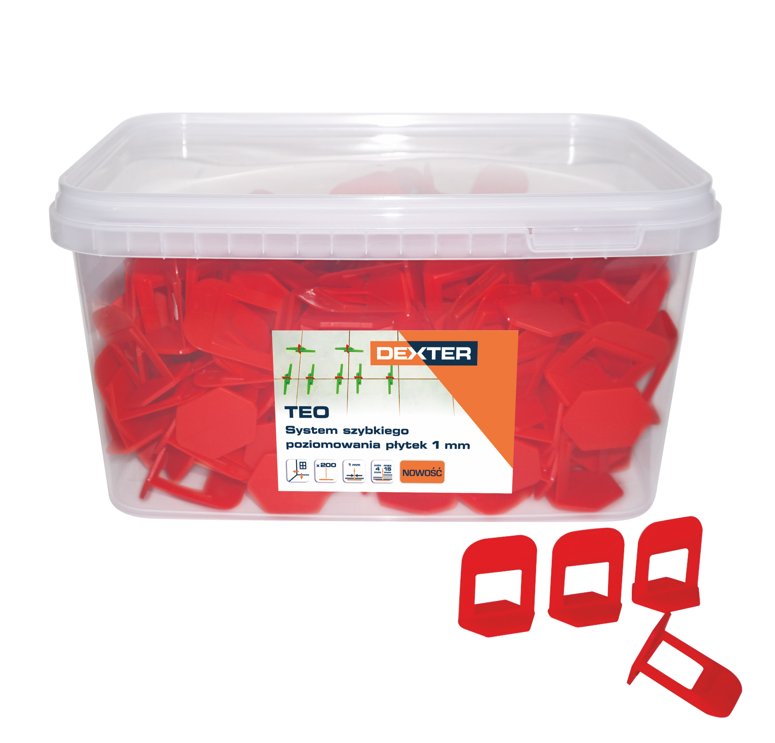 System poziomujący 200 SZT 1 MM TEOKLIN - 2