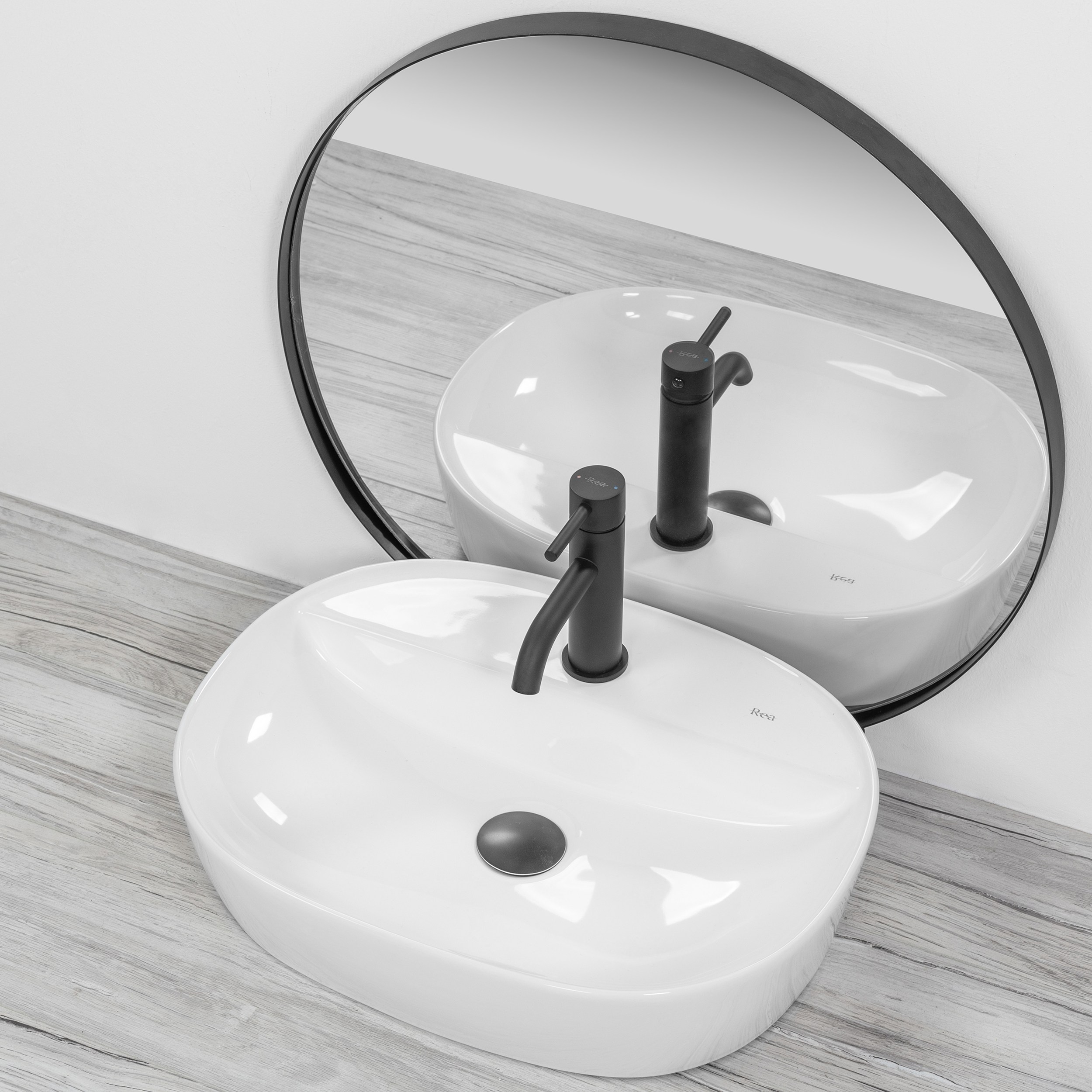 Umywalka ceramiczna Carina 50 x 38.5 Rea - 4