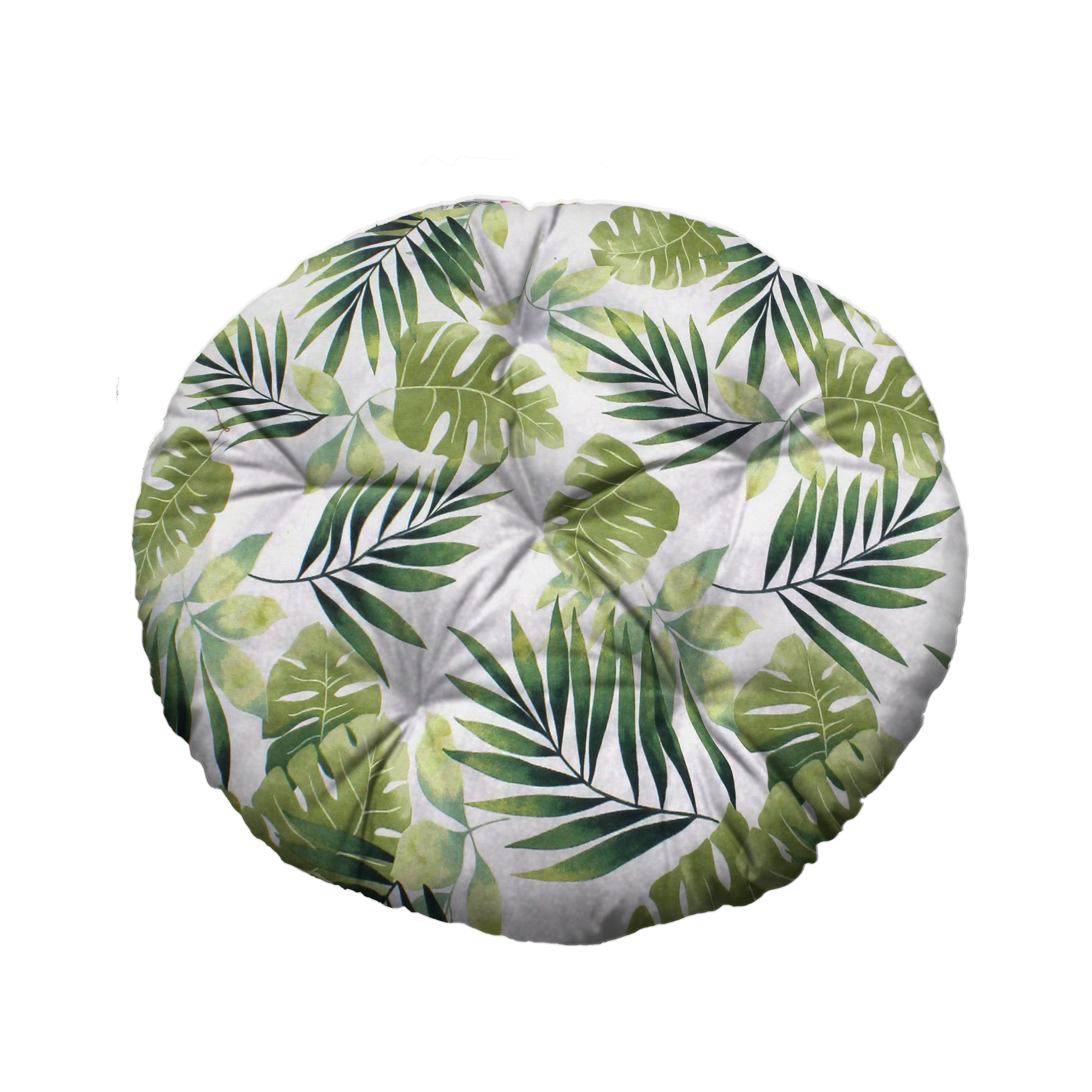 Poduszka okrągła Brasil Grean Leaf zielona śr. 65 cm