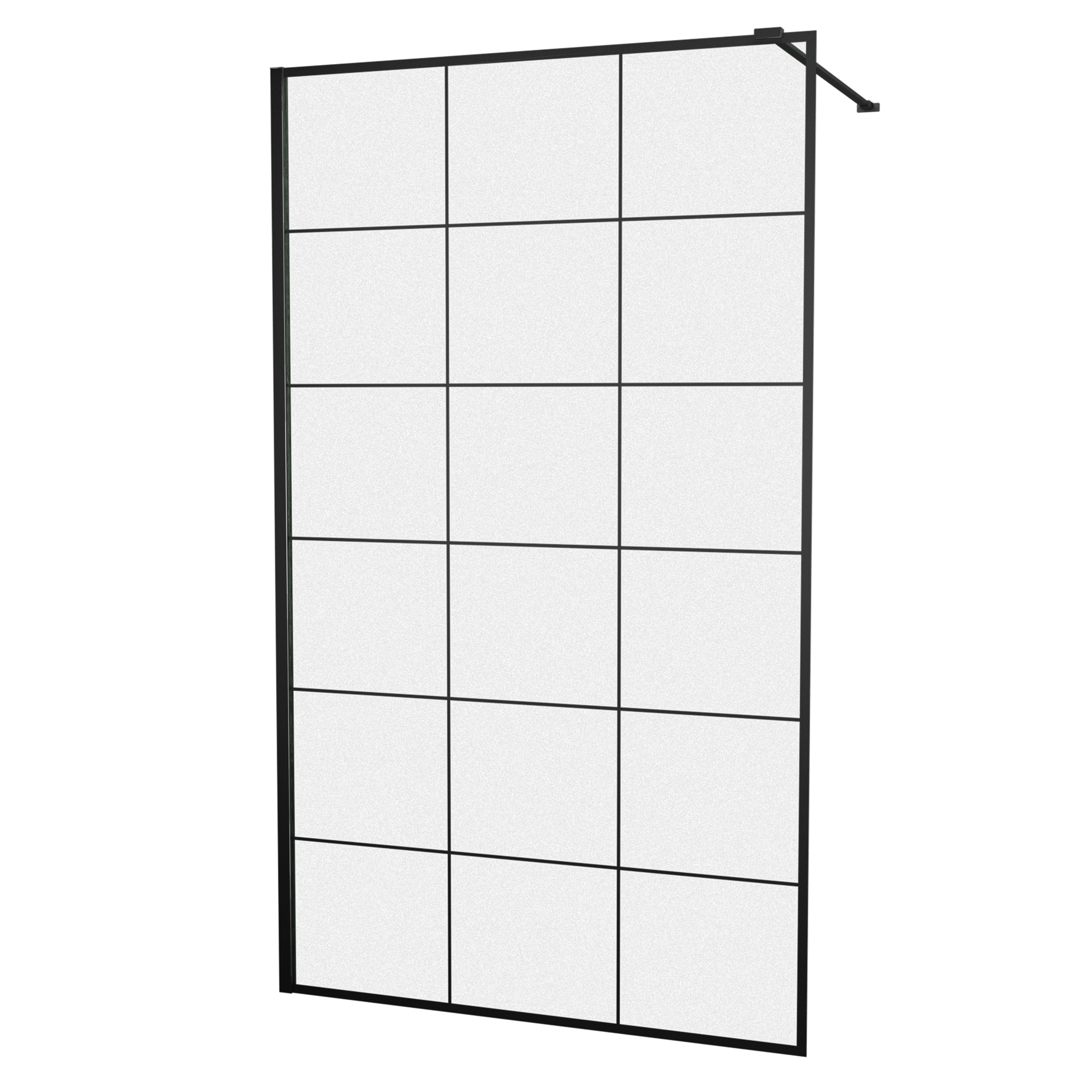 Kabina Walk-in Black Frame 120x200 transparentna profil czarny Wellneo
