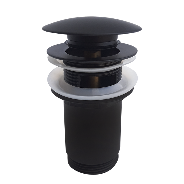 Korek spustowy klik-klak umywalkowy z przelewem czarny S2186 JANO