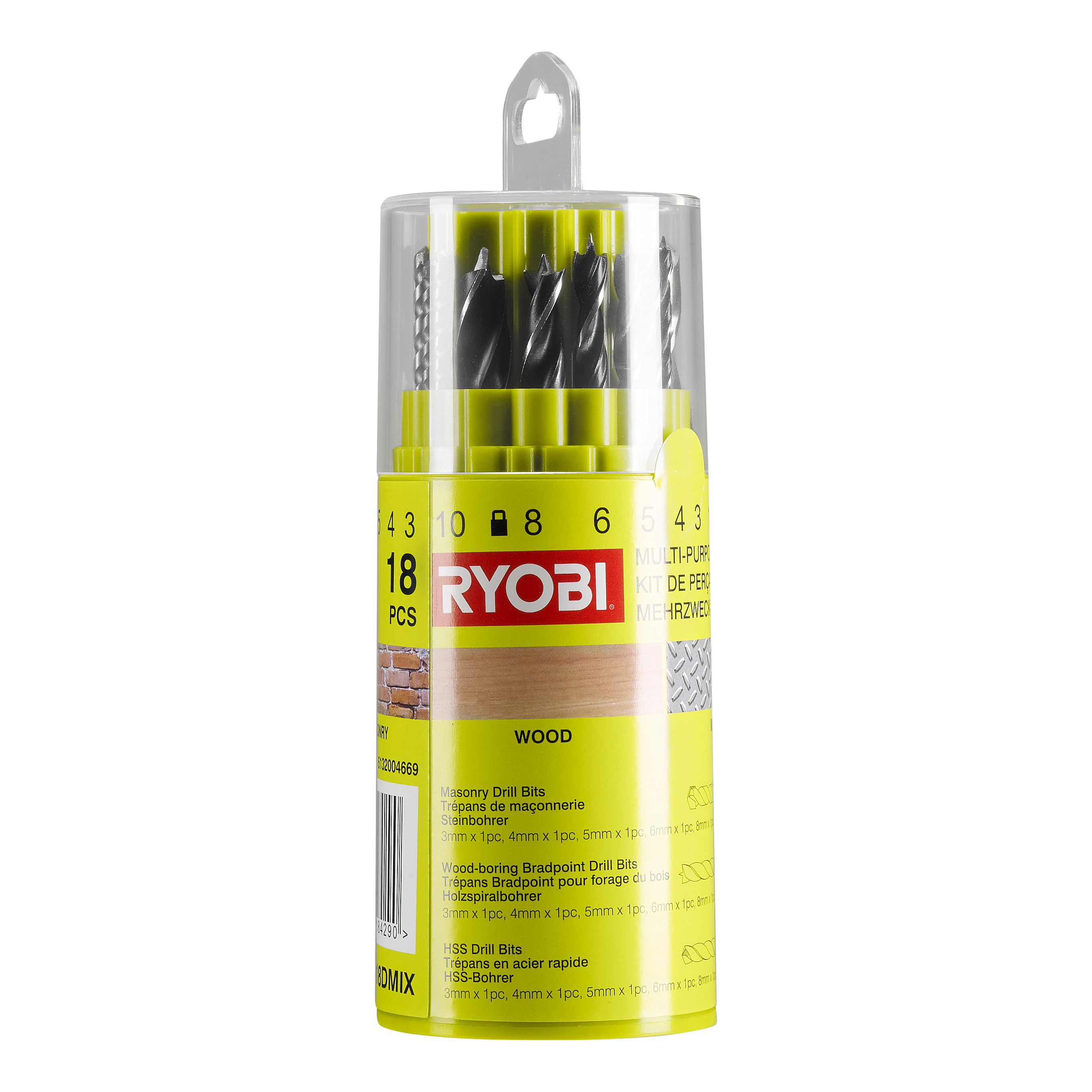 Zestaw wierteł DO BET/MET/DRE 18 szt. RYOBI