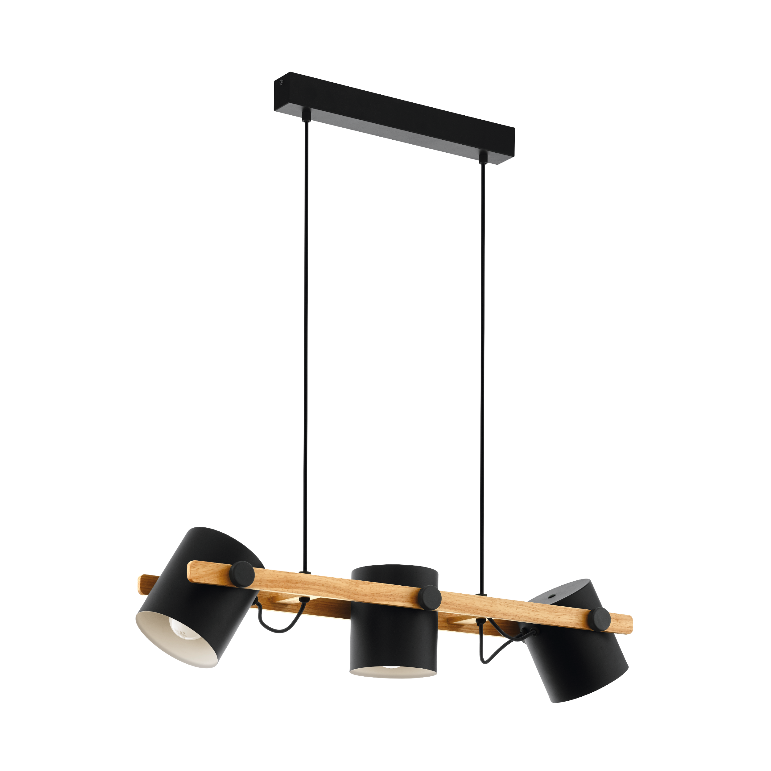 Lampa wisząca Hornwood czarna 3 x E27 Eglo