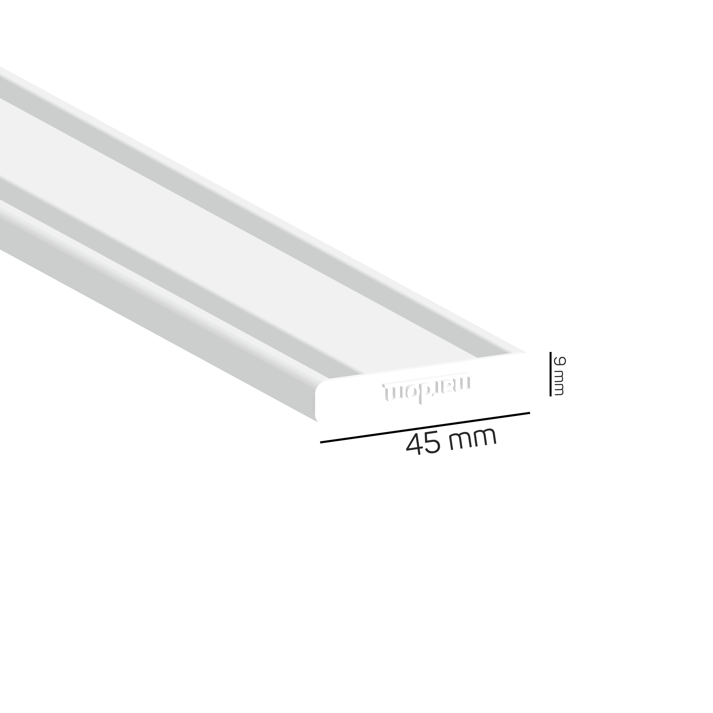 Szyna sufitowa 2-torowa Slim 300 cm biała aluminiowa z akcesoriami Mardom - 3