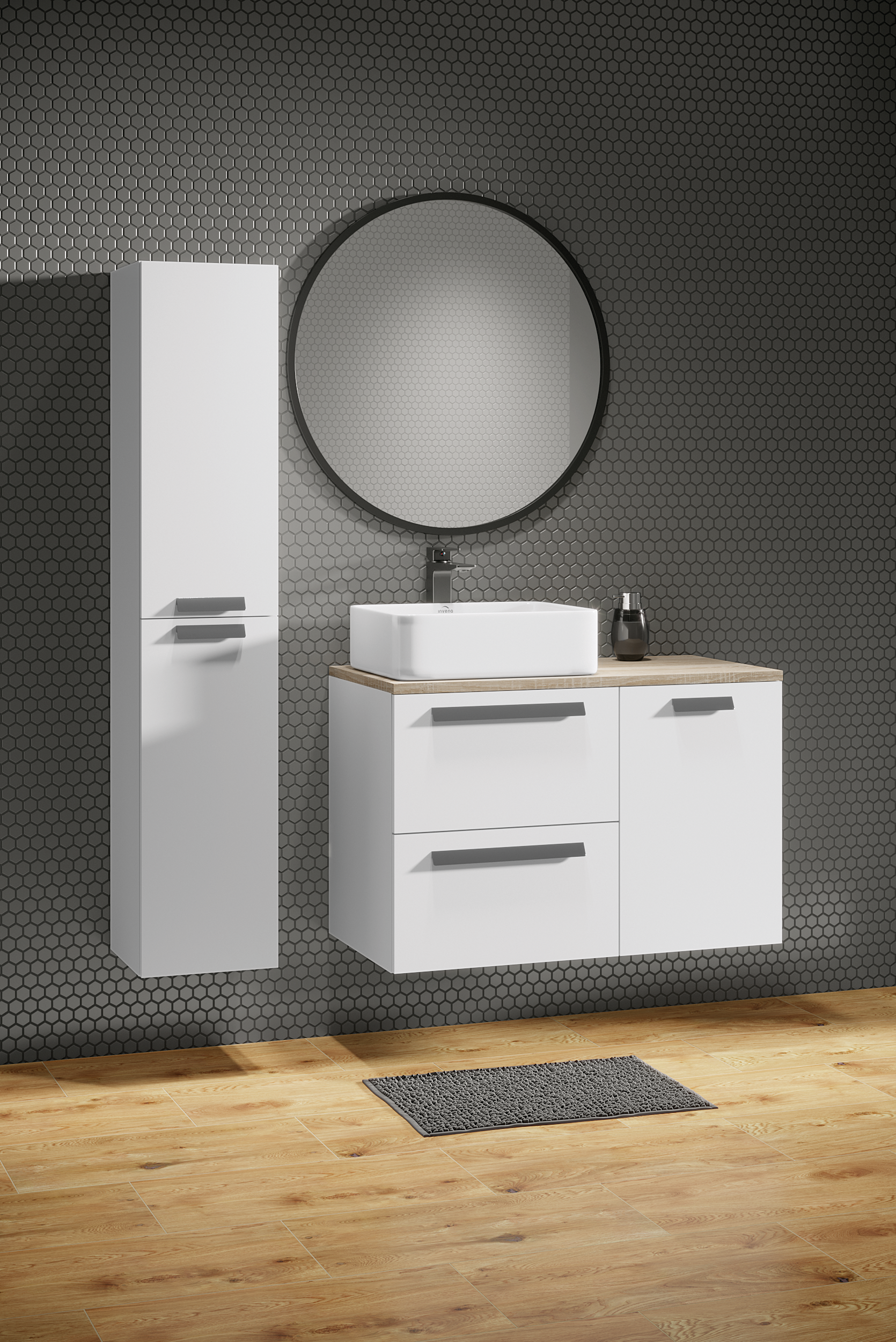 Umywalka ceramiczna nablatowa Nyks 48 x 37 Invena - 9