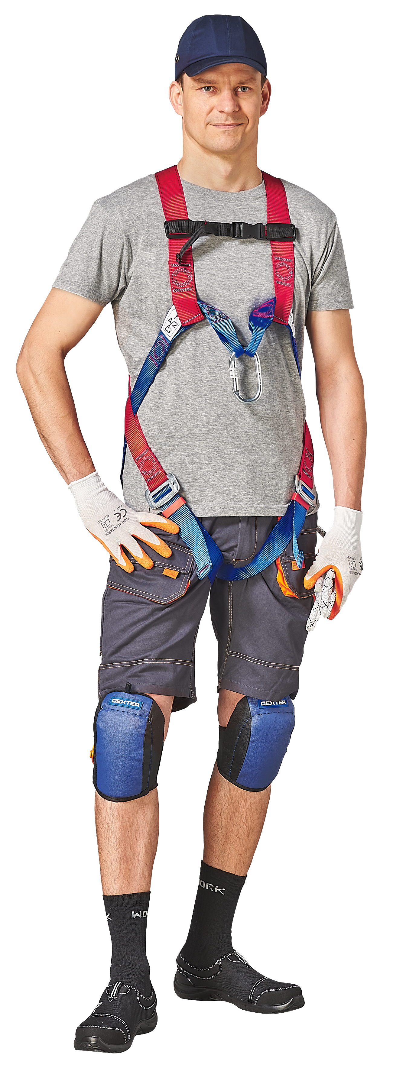 Joelheiras de proteção antiderrapantes azul Dexter - 5