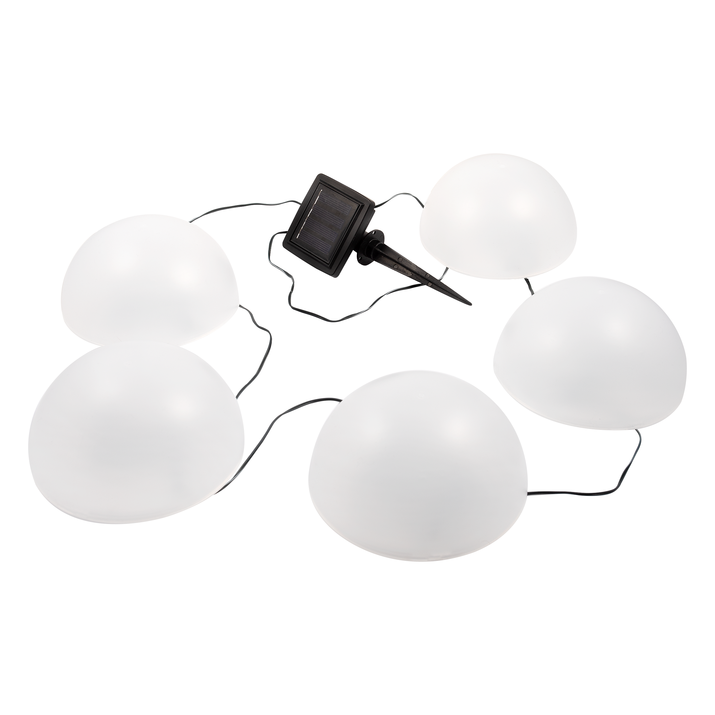 Lampka solarna PÓŁKULA 5 szt. biała EKO-LIGHT