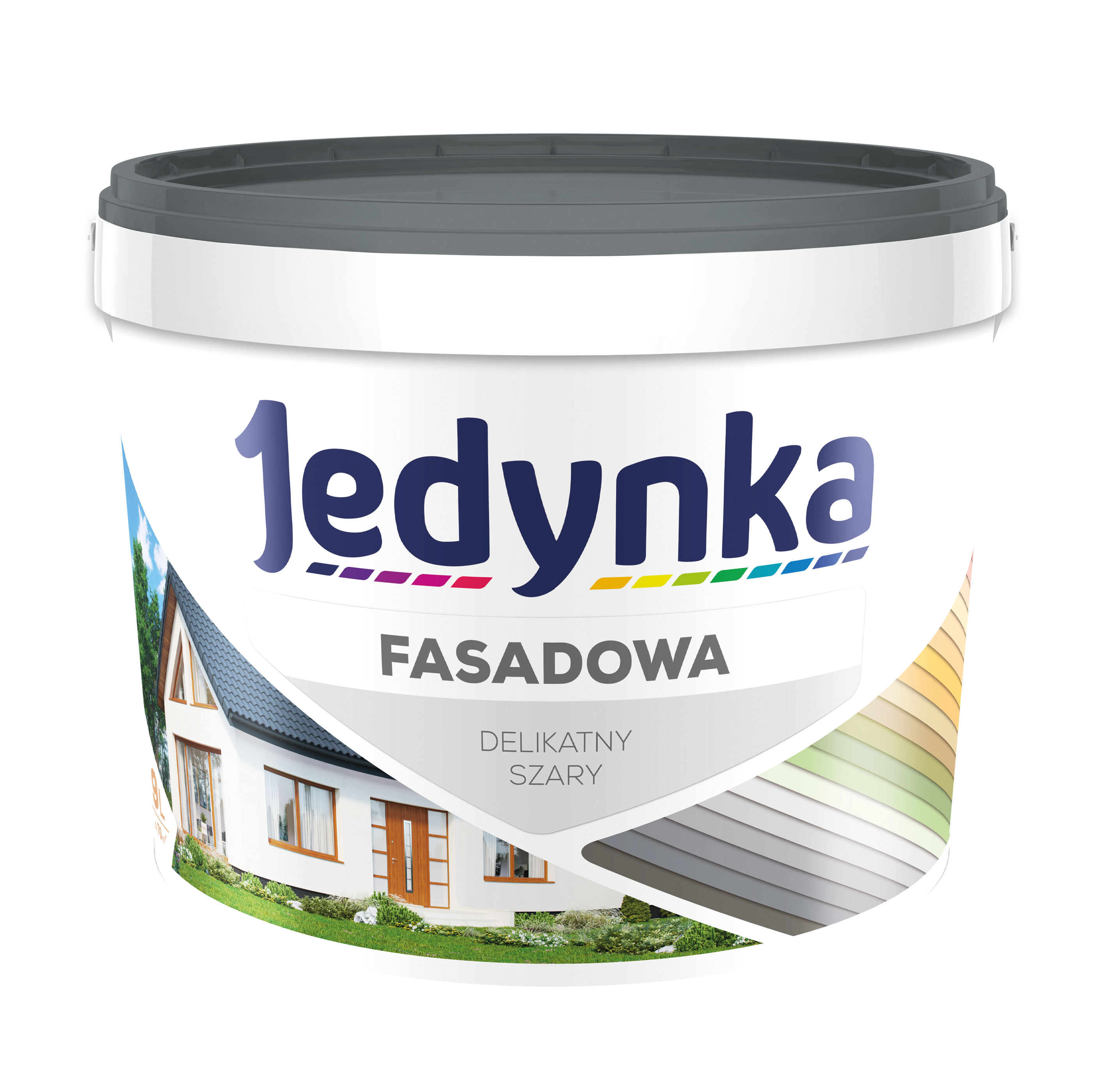 Farba elewacyjna FASADOWA 2.7 l Delikatny szary JEDYNKA