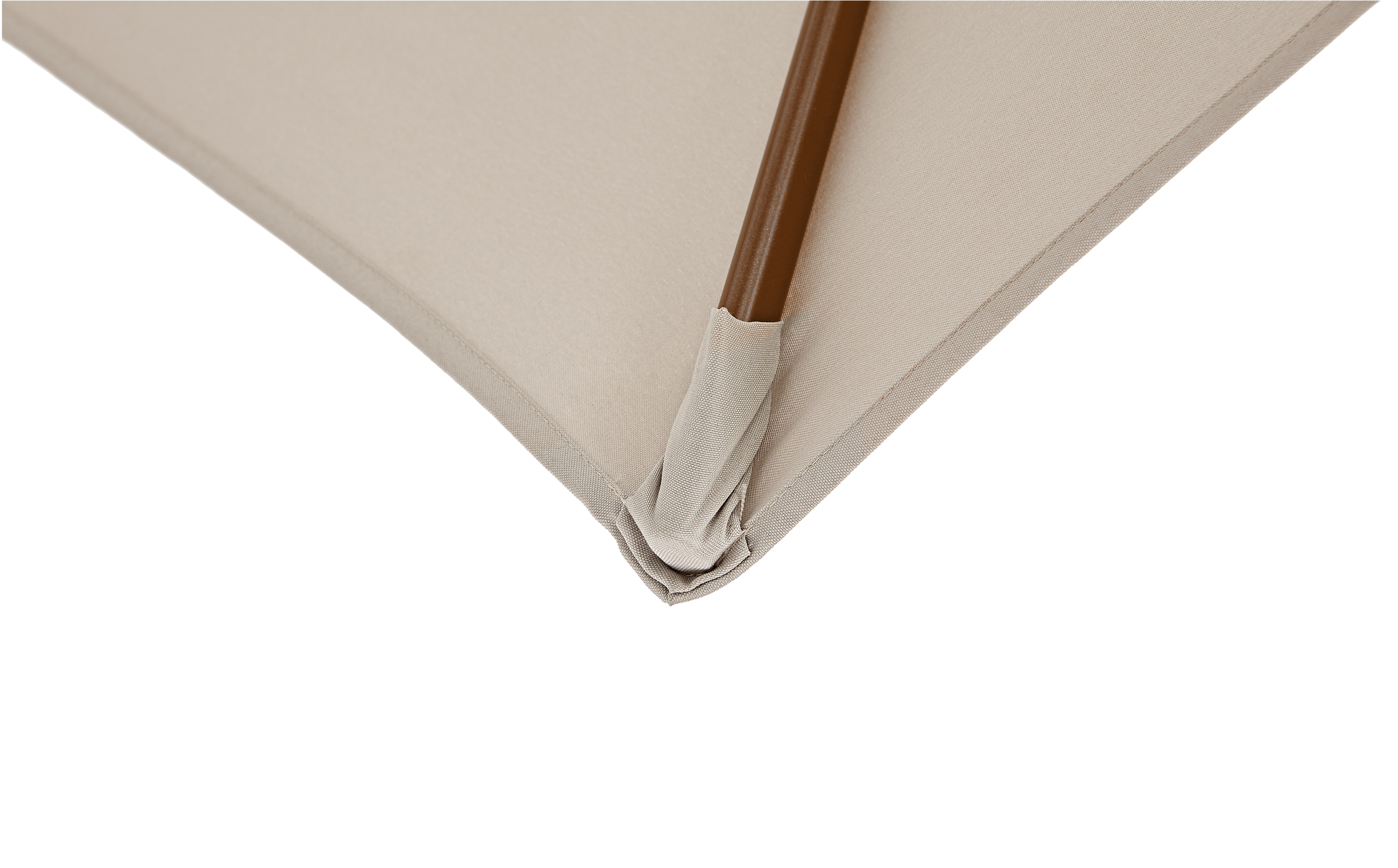 Ombrellone centrale marrone Polar con telo esagonale beige L 262 x P 262 x H 231 cm - 4