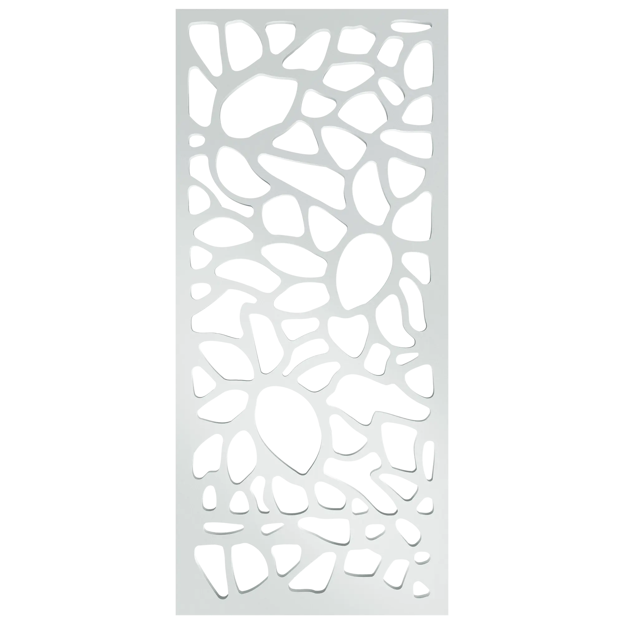 Panel ażurowy Otoczaki Biały półmatowy 90 x 200 cm