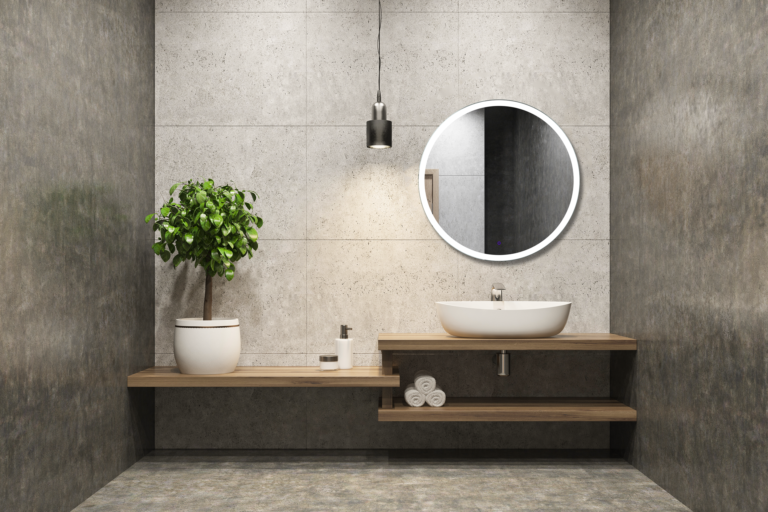 Lustro z wbudowanym oświetleniem RING LED 80 x 80 VENTI - 9