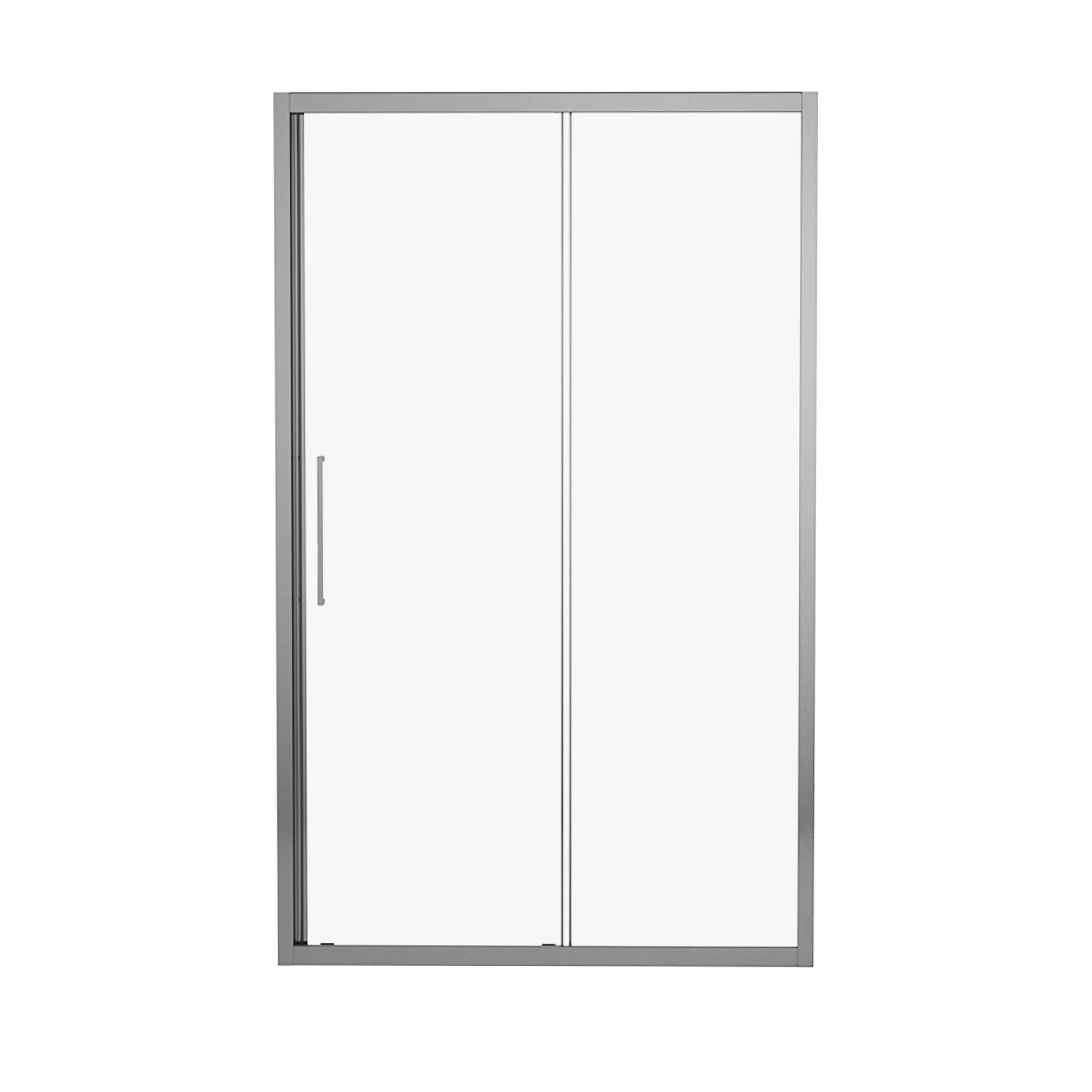 Porta doccia scorrevole Record, L 142-146 cm x H 195 cm x SP 6 mm, profilo cromo, vetro smerigliato - 2