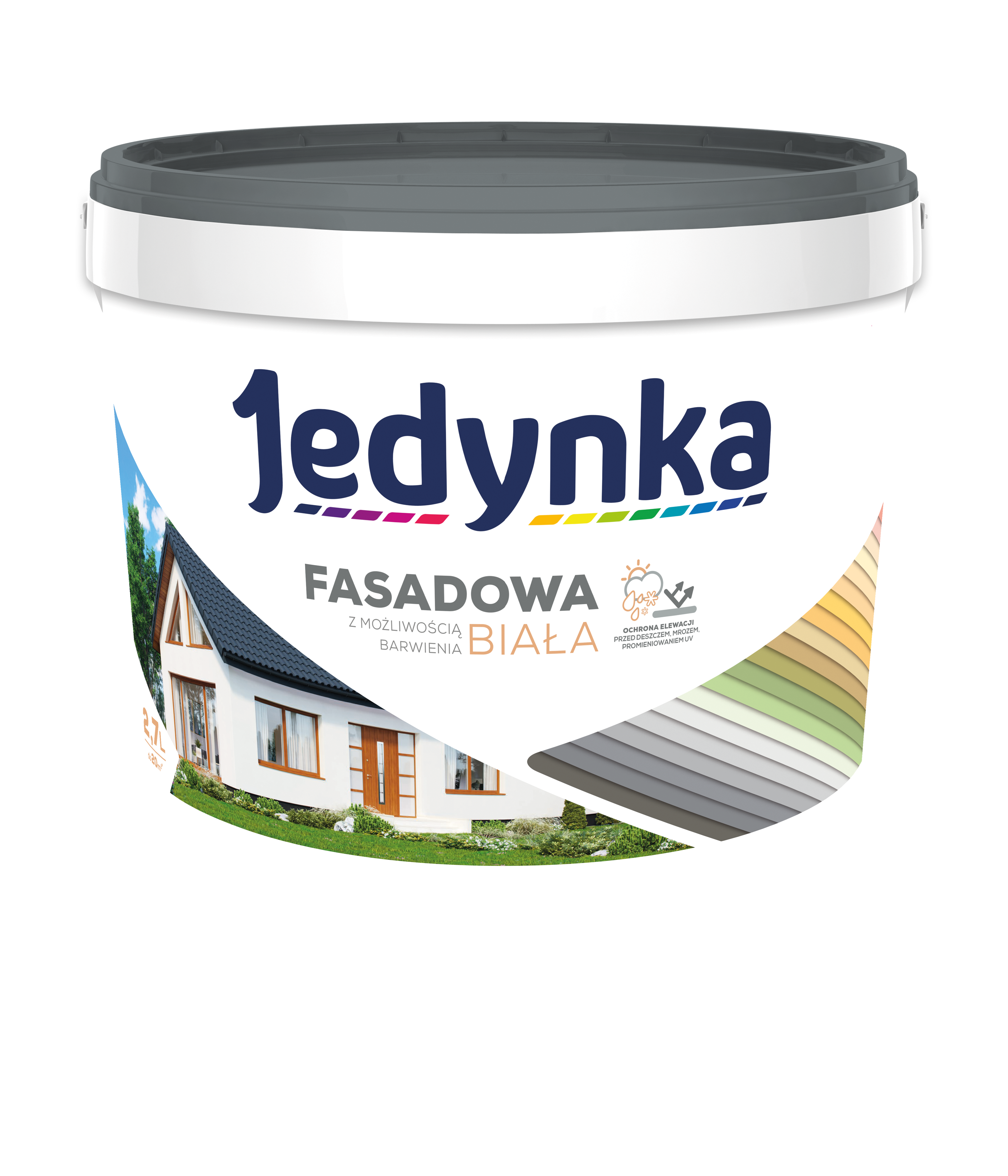 Farba elewacyjna FASADOWA 2.7 l Biały JEDYNKA