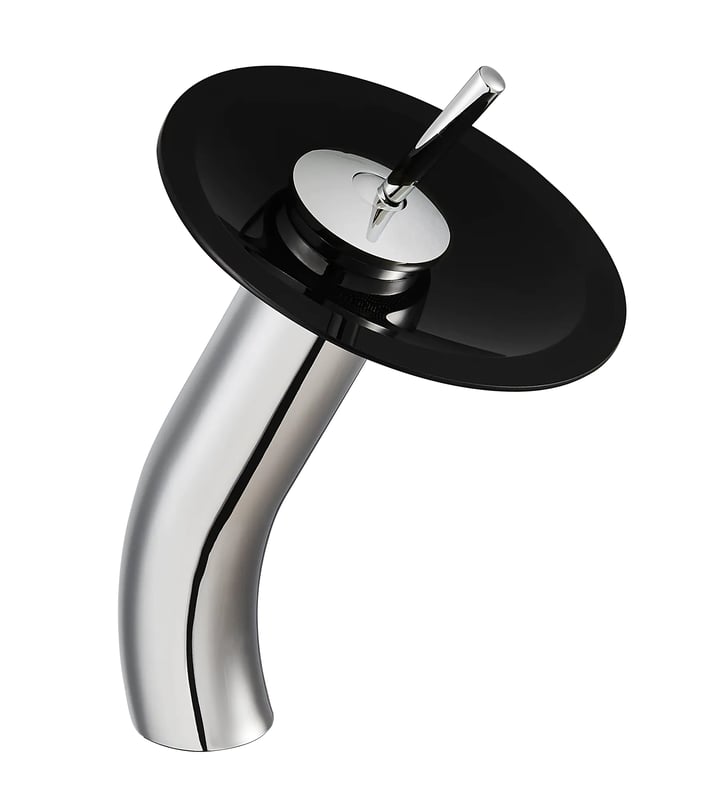 Bateria umywalkowa czarna Szklana Evg Trade