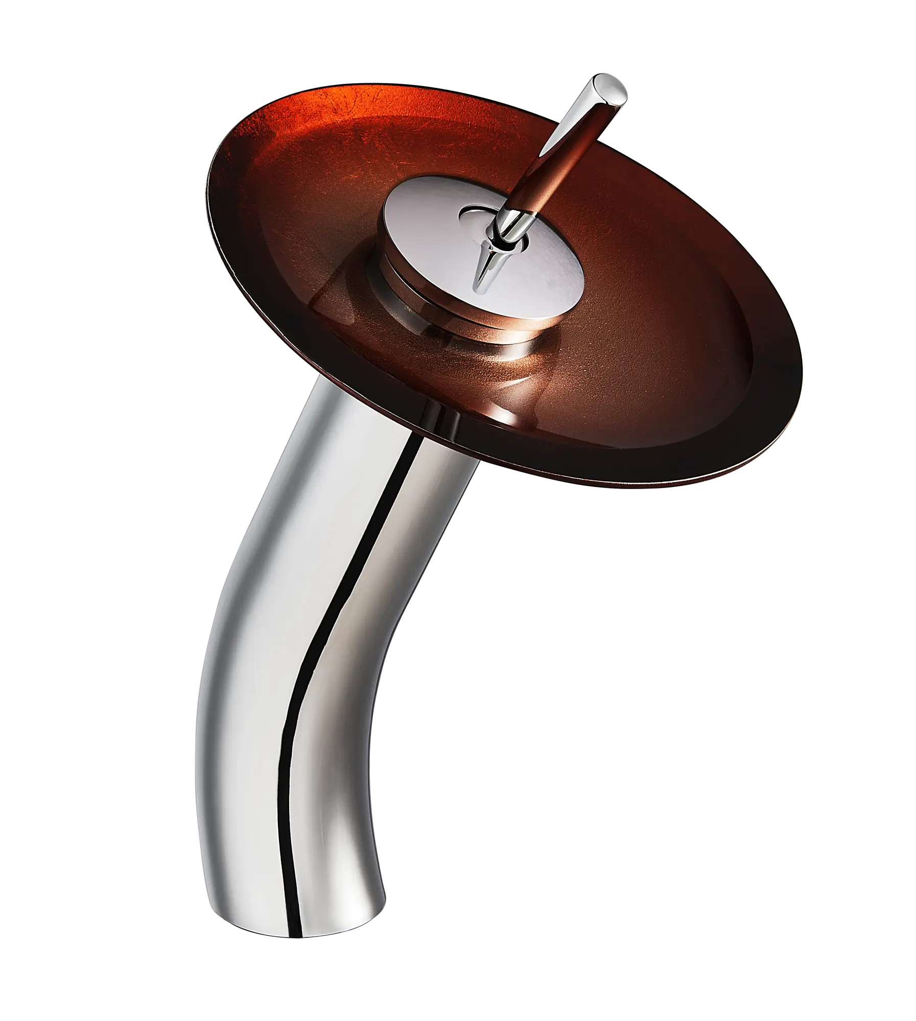 Bateria umywalkowa brąz Szklana Evg Trade