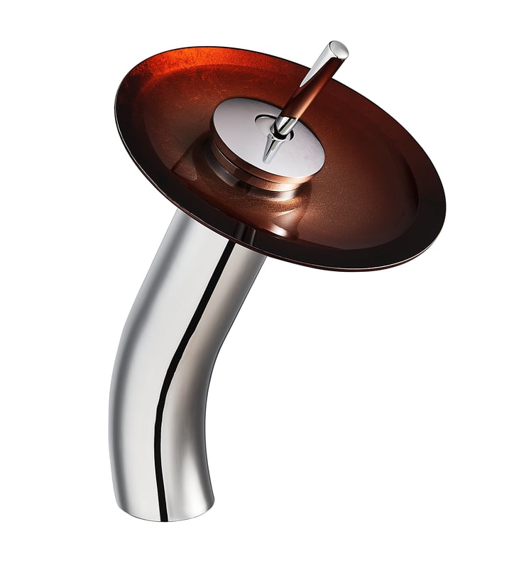 Bateria umywalkowa brąz Szklana Evg Trade