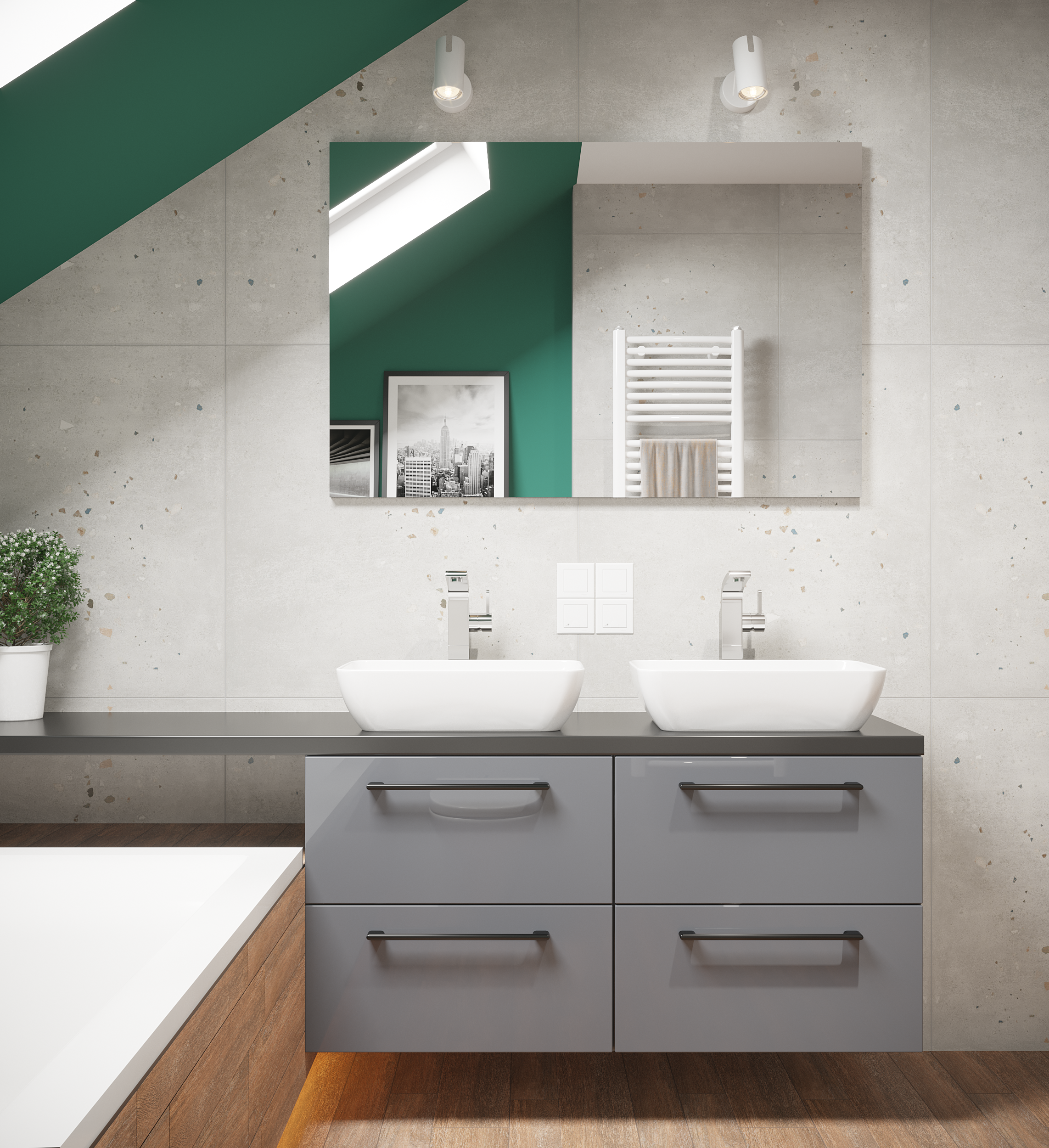 Lustro łazienkowe bez oświetlenia SOTE 80 x 120 cm SENSEA - 7