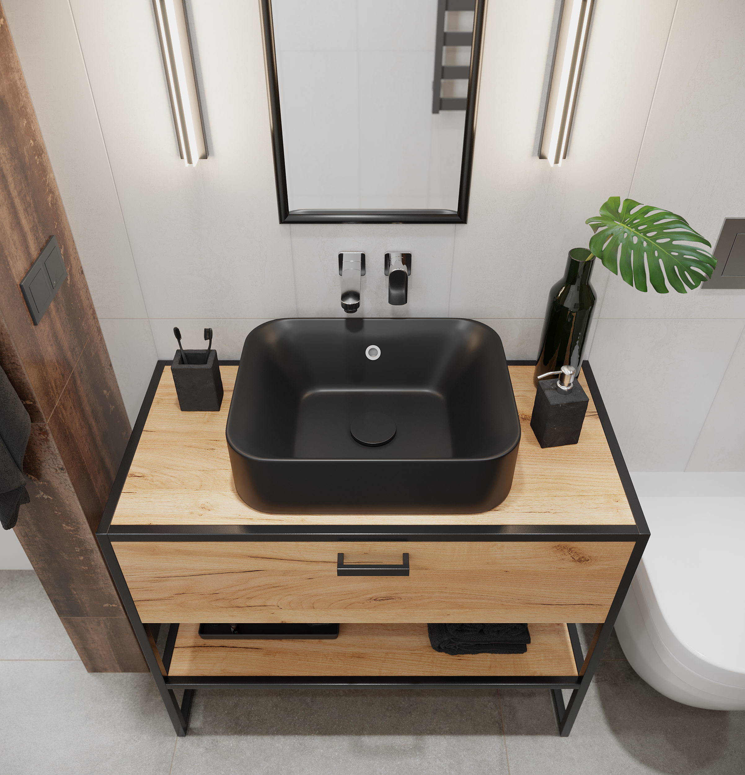 Dispensador  Stone gris oscuro satinado - 10