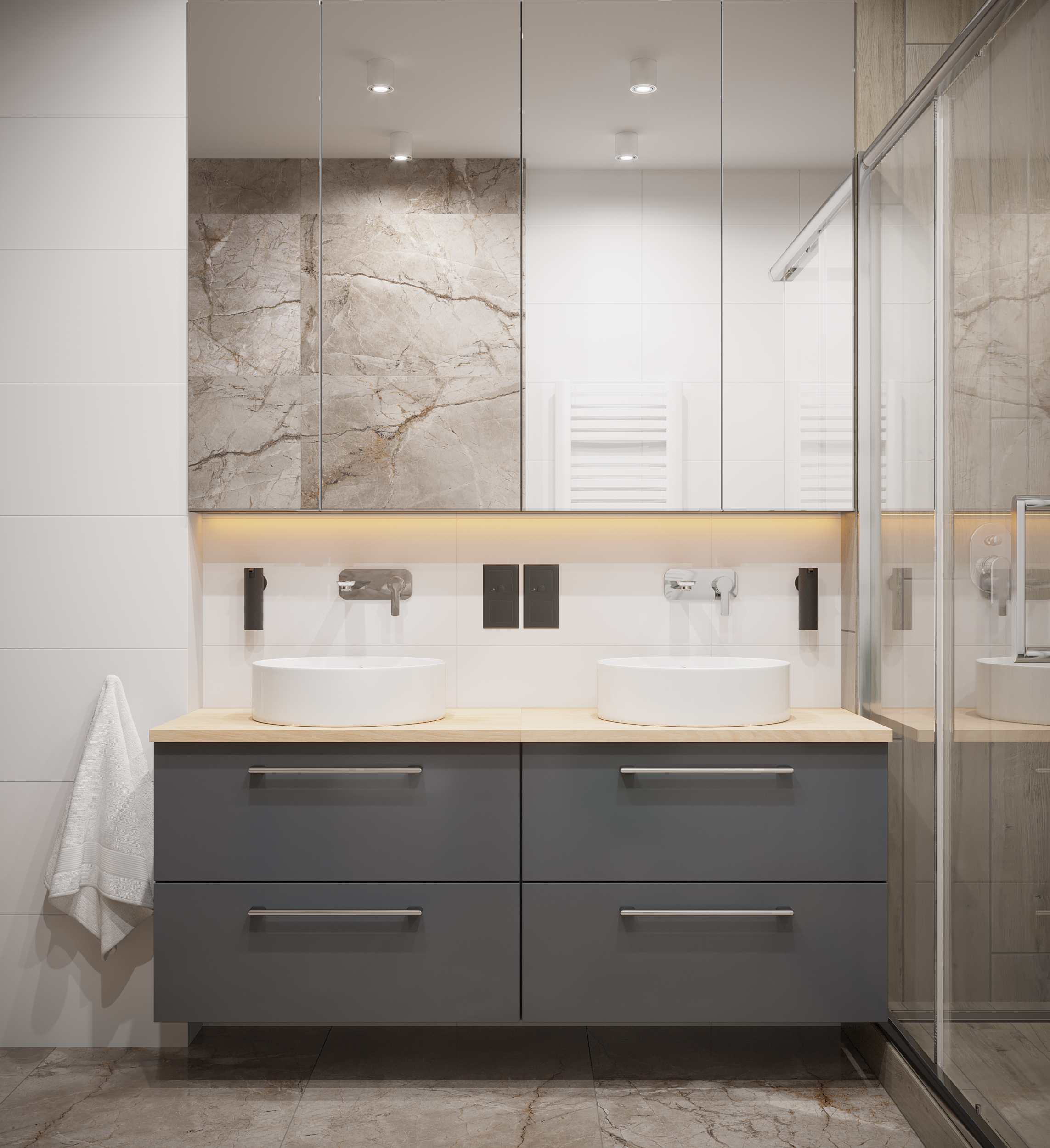 Uchwyt na papier toaletowy z pokrywą Boston Tiger - 5