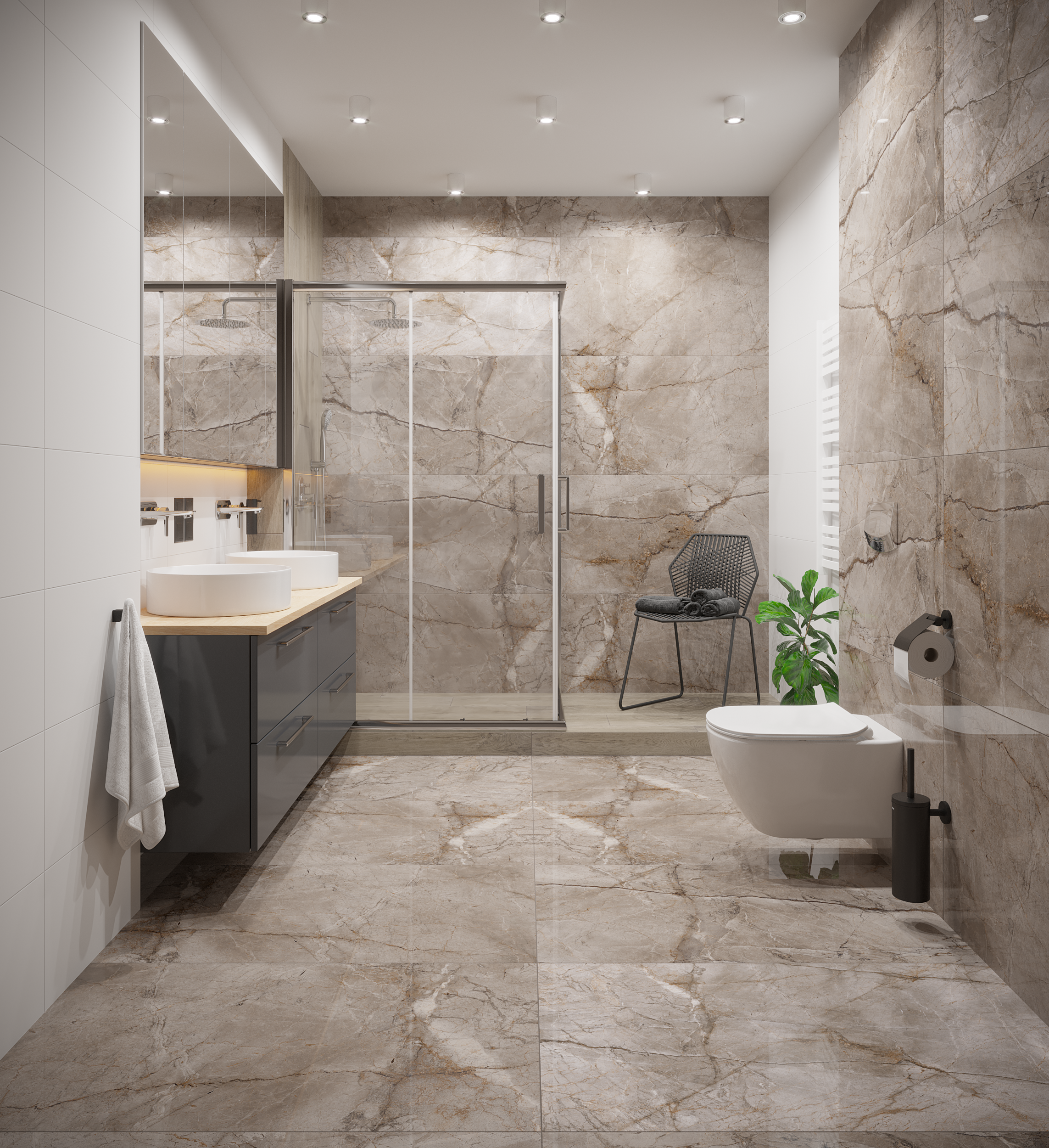 Uchwyt na papier toaletowy z pokrywą Boston Tiger - 4