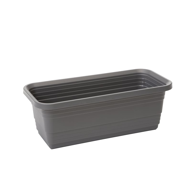 Skrzynka balkonowa Bona 40x17.5 cm plastikowa antracyt Lamela