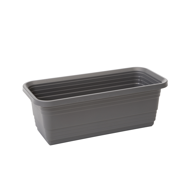 Skrzynka balkonowa Bona 40x17.5 cm plastikowa antracyt Lamela
