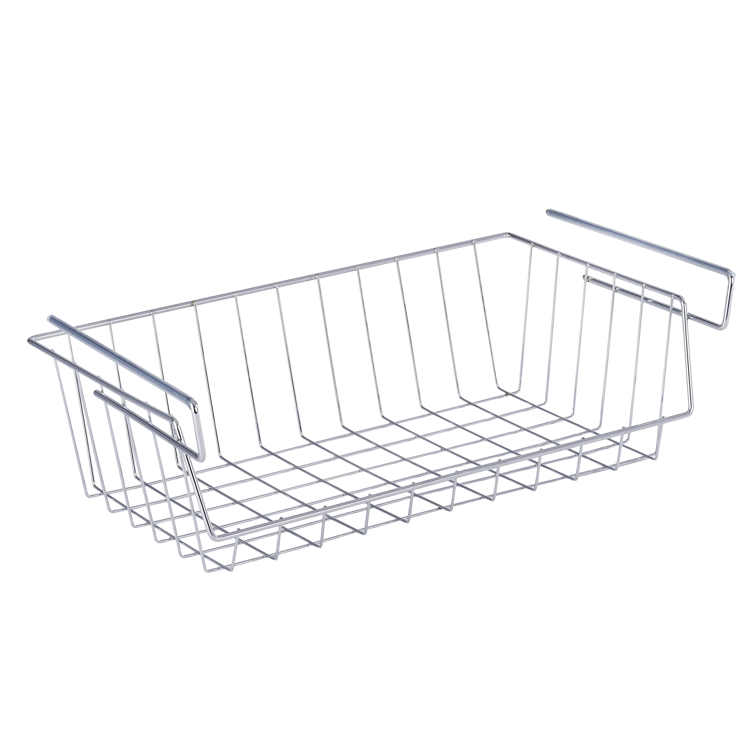 Cesto organizador cromo brillante 44 x 15 x 27 cm