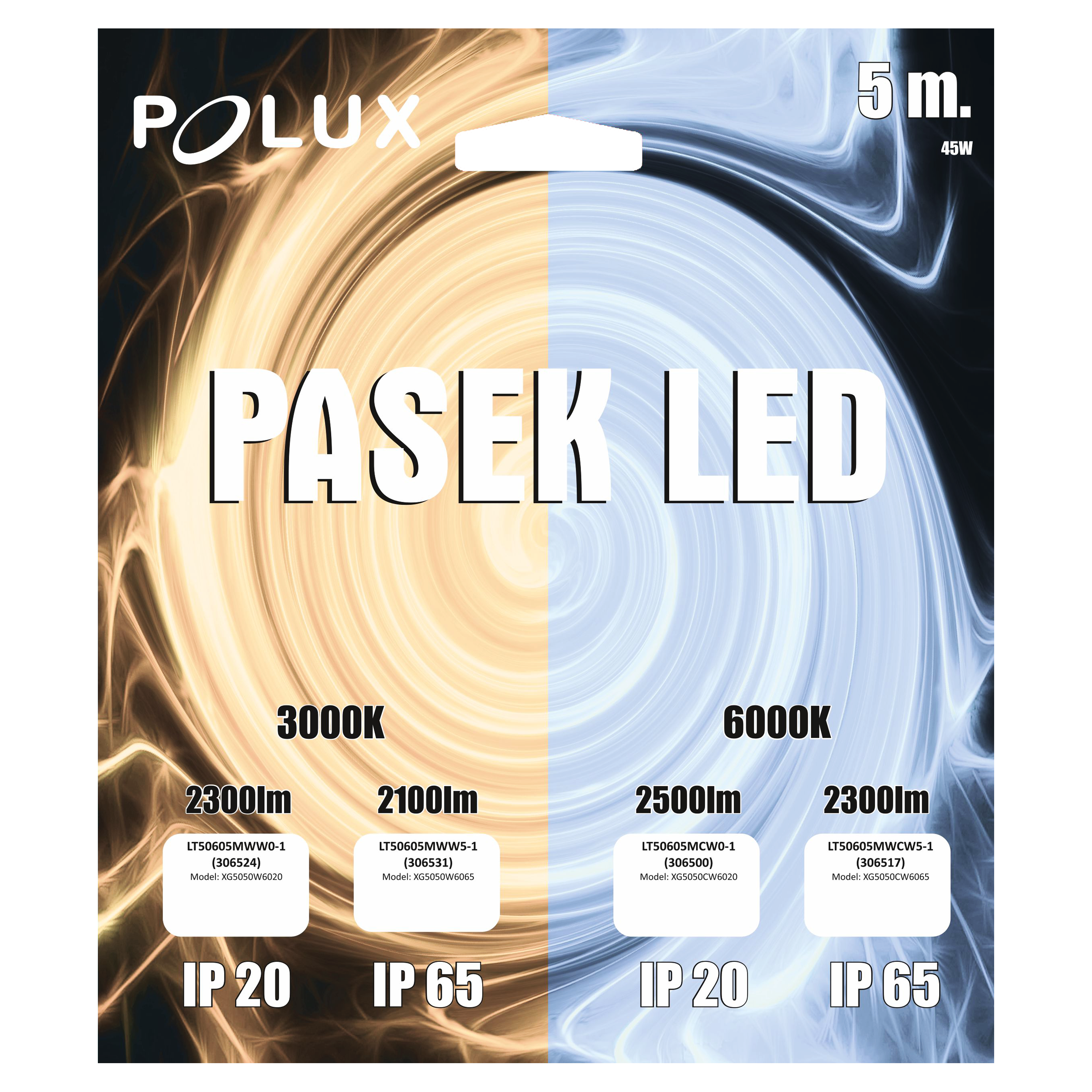 Taśma LED IP20 2500 lm 5 m barwa zimna POLUX - 9