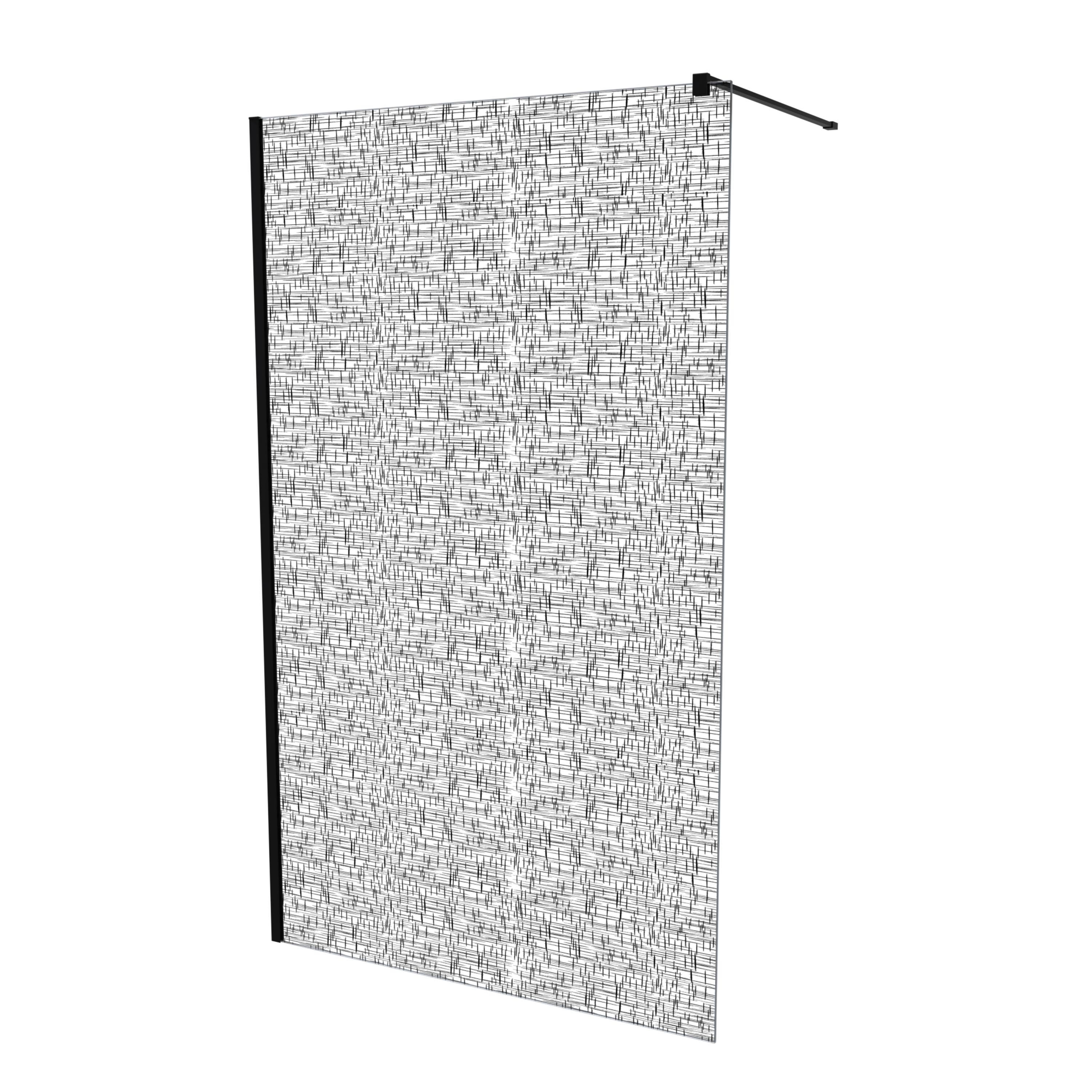 Kabina Walk-in Black Lines 80x200 strukturalna profil czarny Wellneo