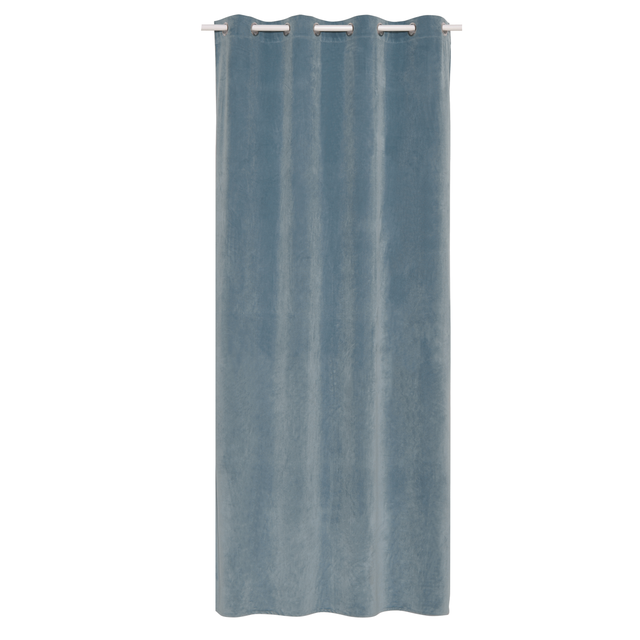 Zasłona welurowa Dubbo niebieska 140 x 280 cm na przelotkach Inspire