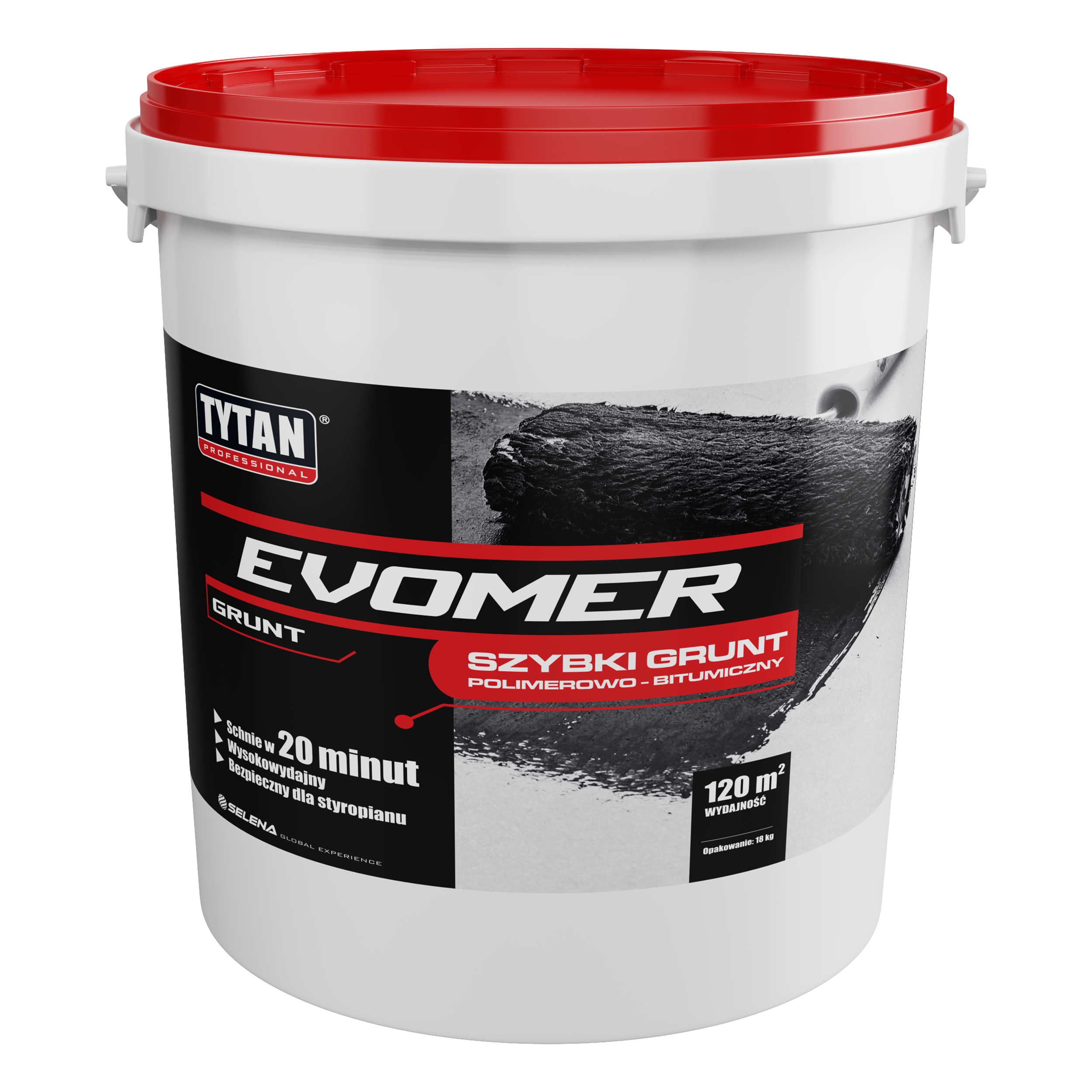 Grunt bitumiczny polimerowo-bitumiczny Evomer 18 kg Tytan Professional