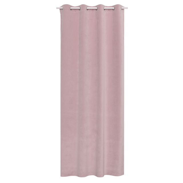Zasłona welurowa Dubbo różowa 140 x 280 cm na przelotkach Inspire