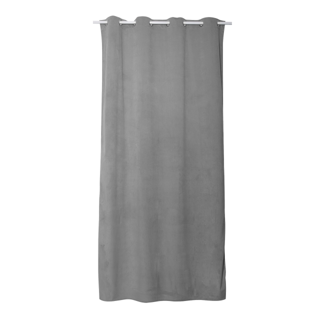 Zasłona welurowa Dubbo szara 140 x 280 cm na przelotkach Inspire