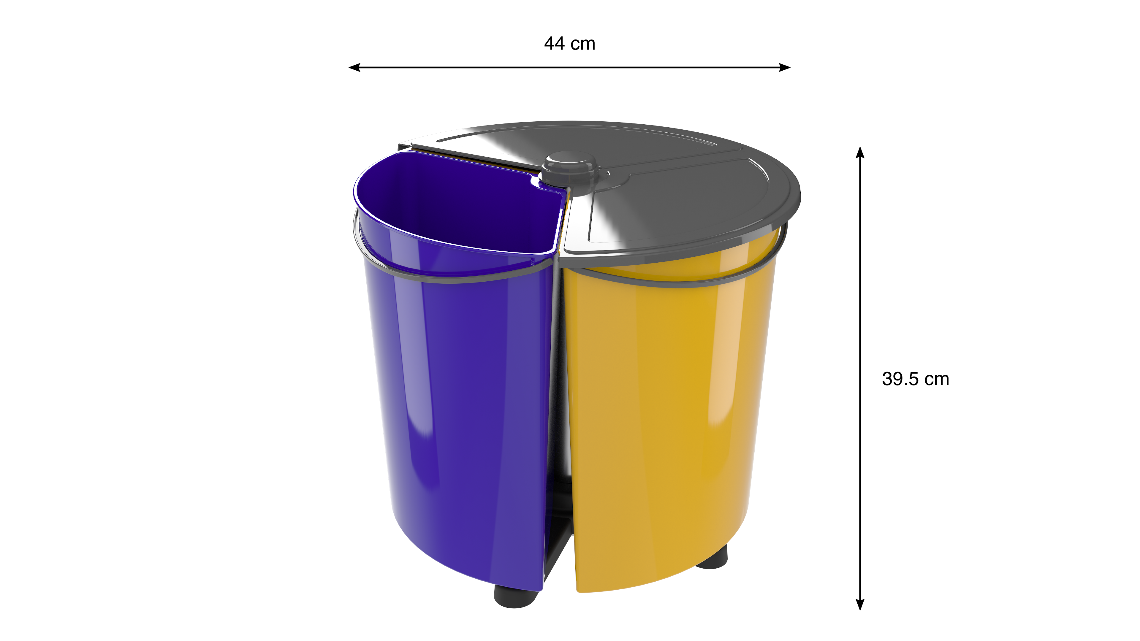 Kosz na śmieci Ecobin plus 3 x 11.7 l Multim - 2
