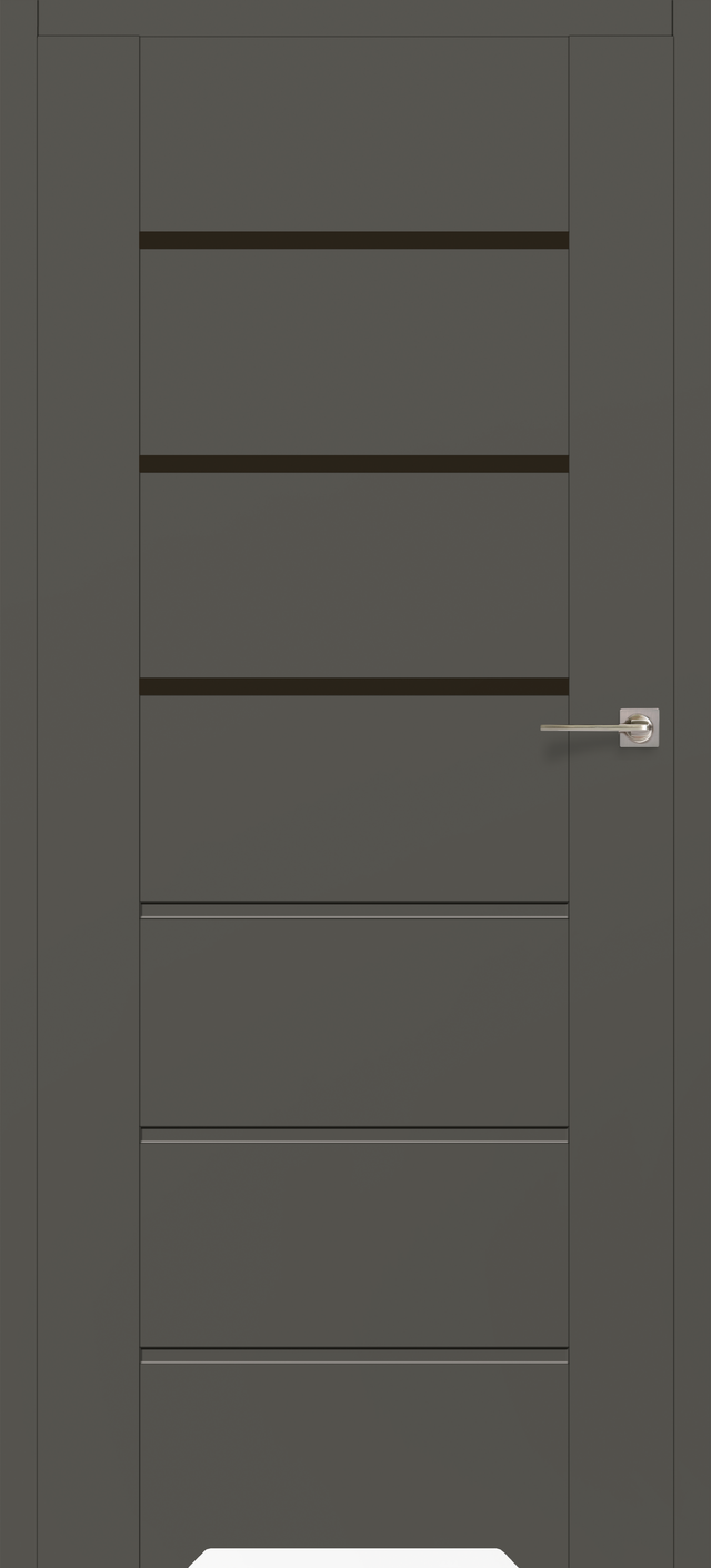 Drzwi wewnętrzne bezprzylgowe łazienkowe z podcięciem wentylacyjnym Quanto Grafit mat 90 Lewe Voster