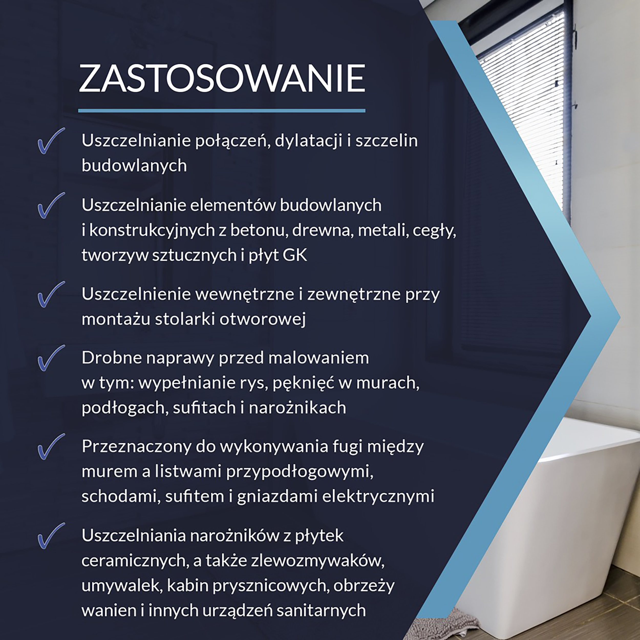 Silikon sanitarny akrylowy 280 ml Biały Tytan - 3