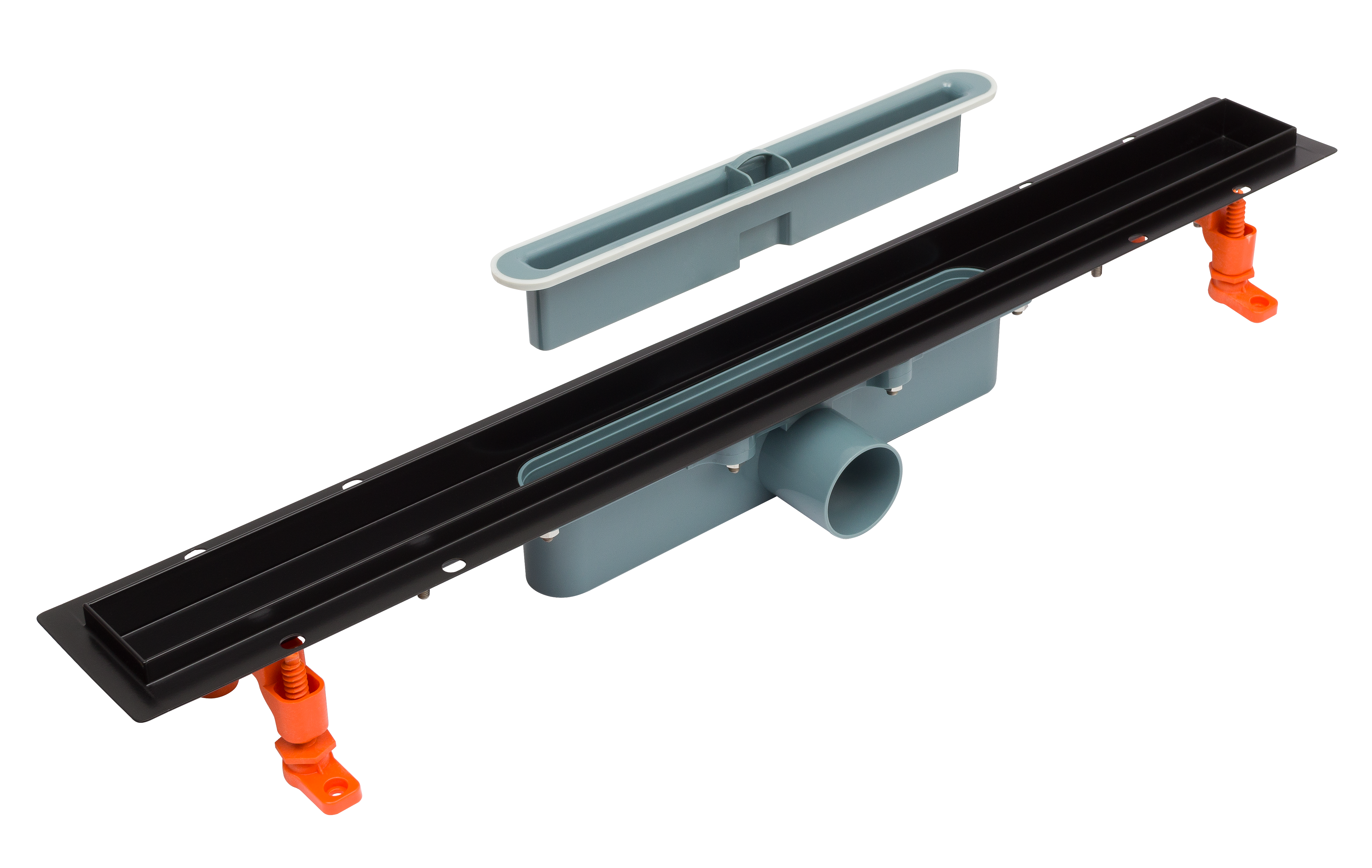 Odpływ liniowy DUO L700 Czarny Equation