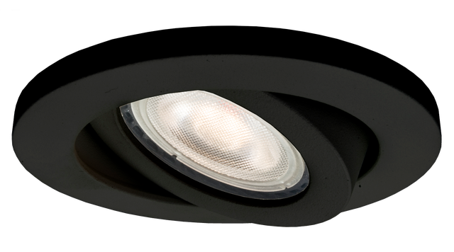 Oprawa stropowa oczko LAGOS ruchoma IP65 śr. 9.3 cm czarna GU10 LIGHT PRESTIGE