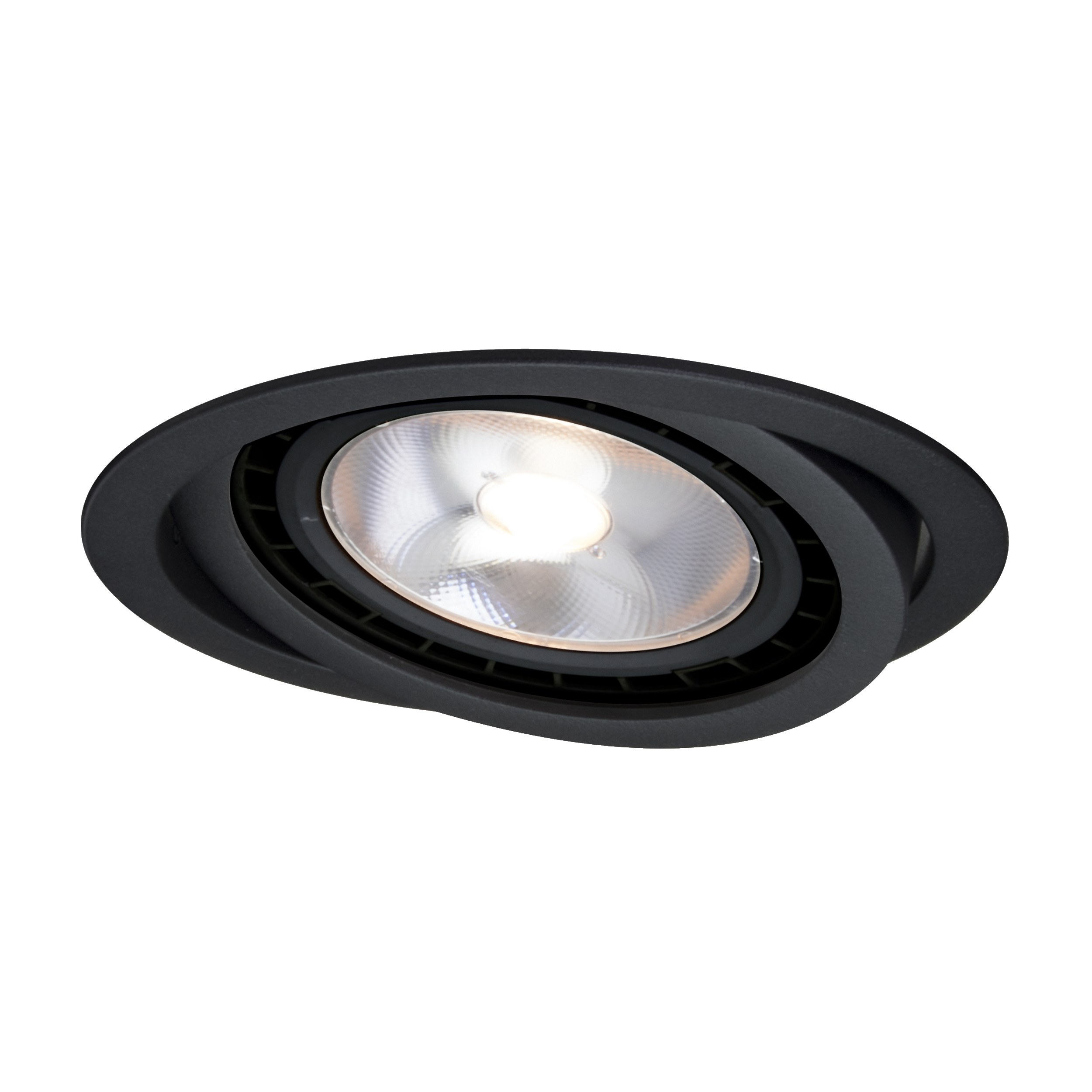 Oprawa stropowa oczko NERO ruchoma IP20 śr. 14.3 cm czarna GU10 LIGHT PRESTIGE