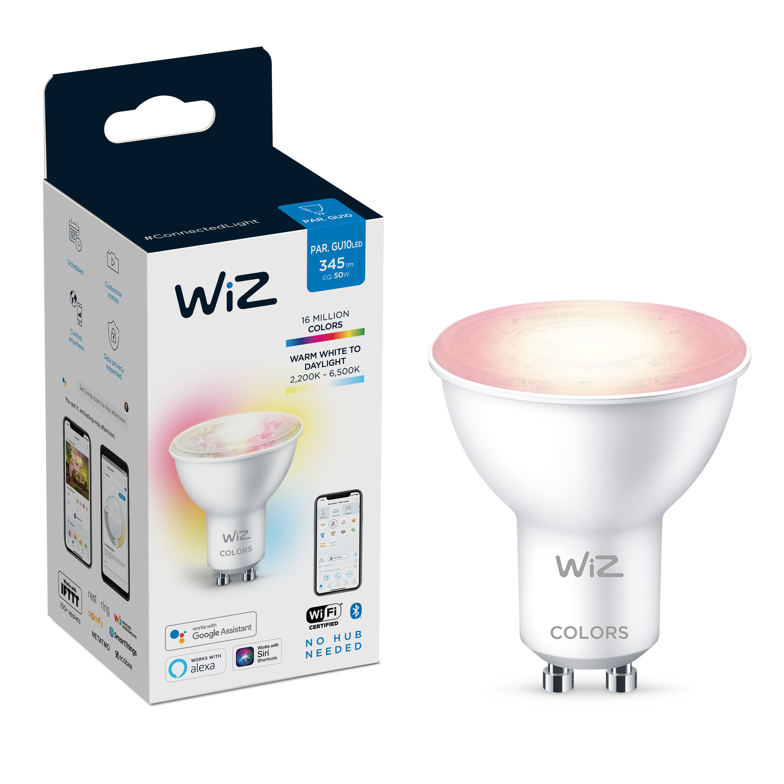Żarówka Smart LED GU10 4.9 W = 50 W 400 lm RGBW CCT DIM Wiz Smart lighting - 10