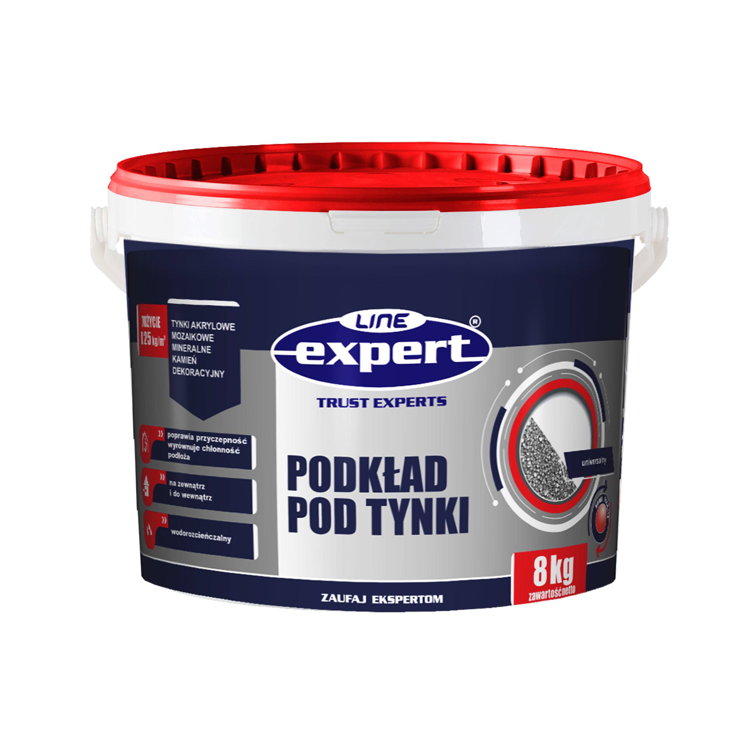 Podkład pod tynki mozaikowe Biały 8 kg Expert Line