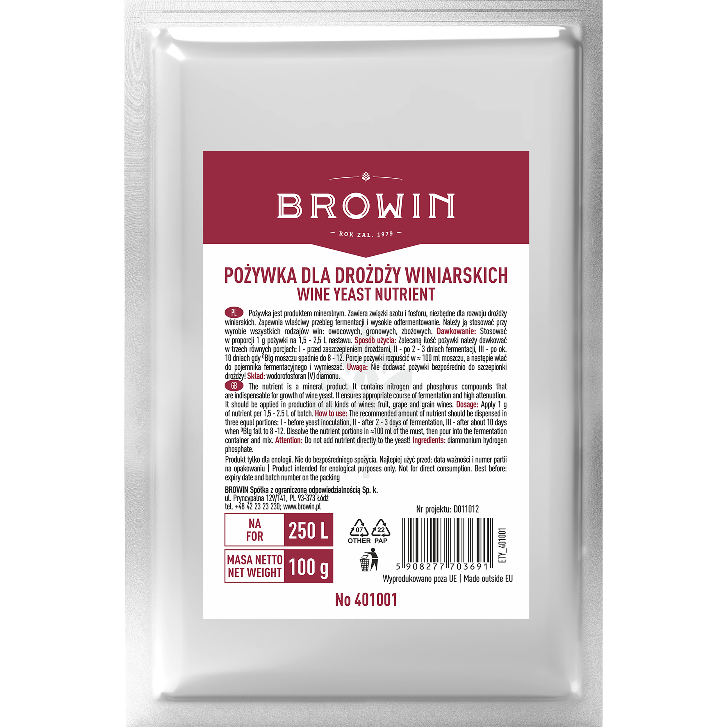 Klarowin do win 100 g Browin